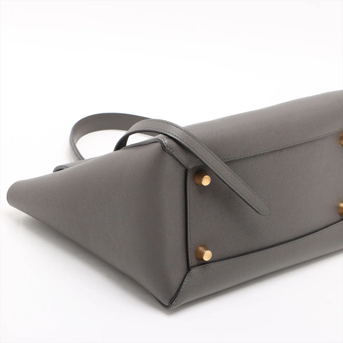Belt Bag Mini Leather 2-Way Handbag Gray — view 4