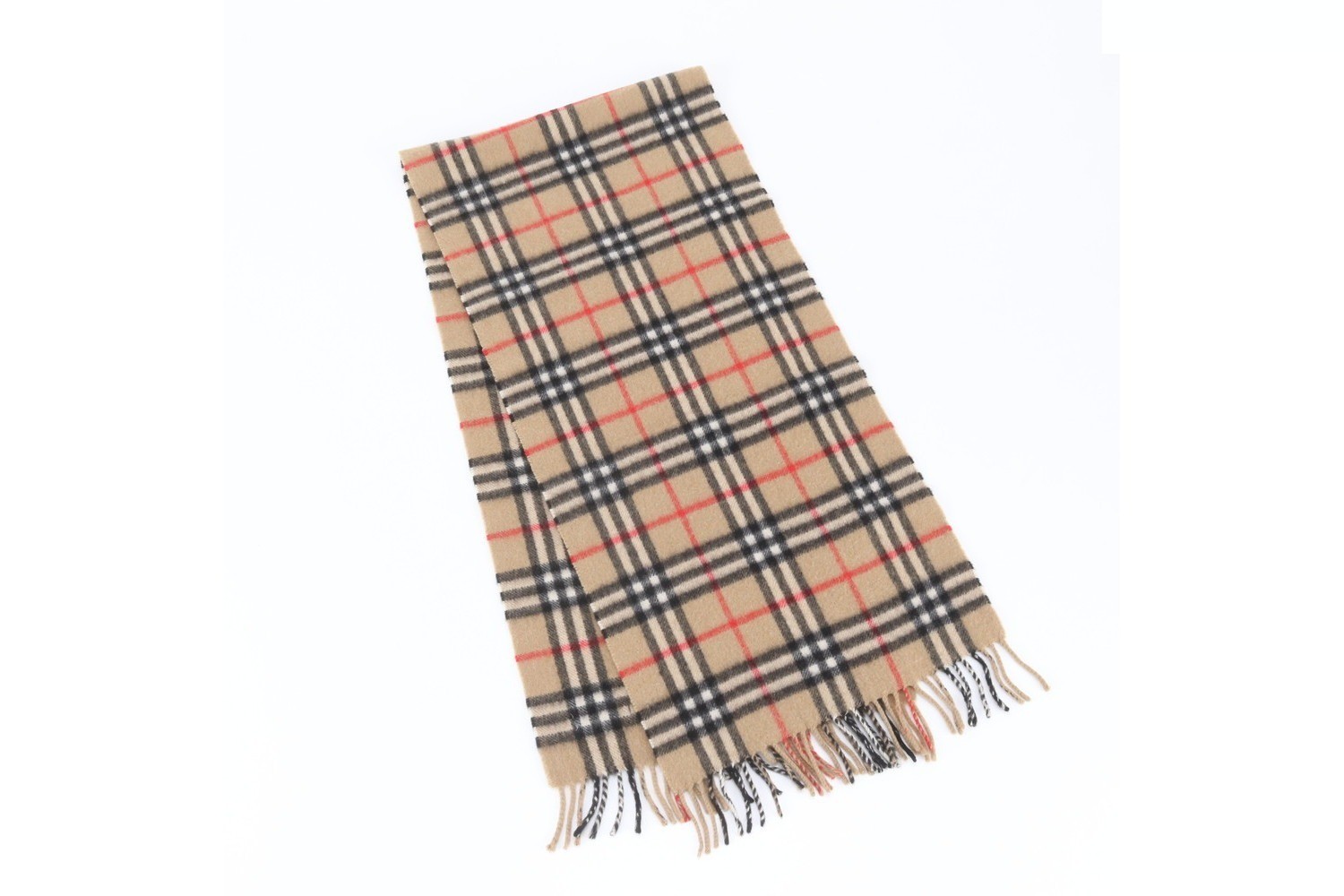 Tag attached, 100% cashmere, Nova Check pattern scarf. — view 2