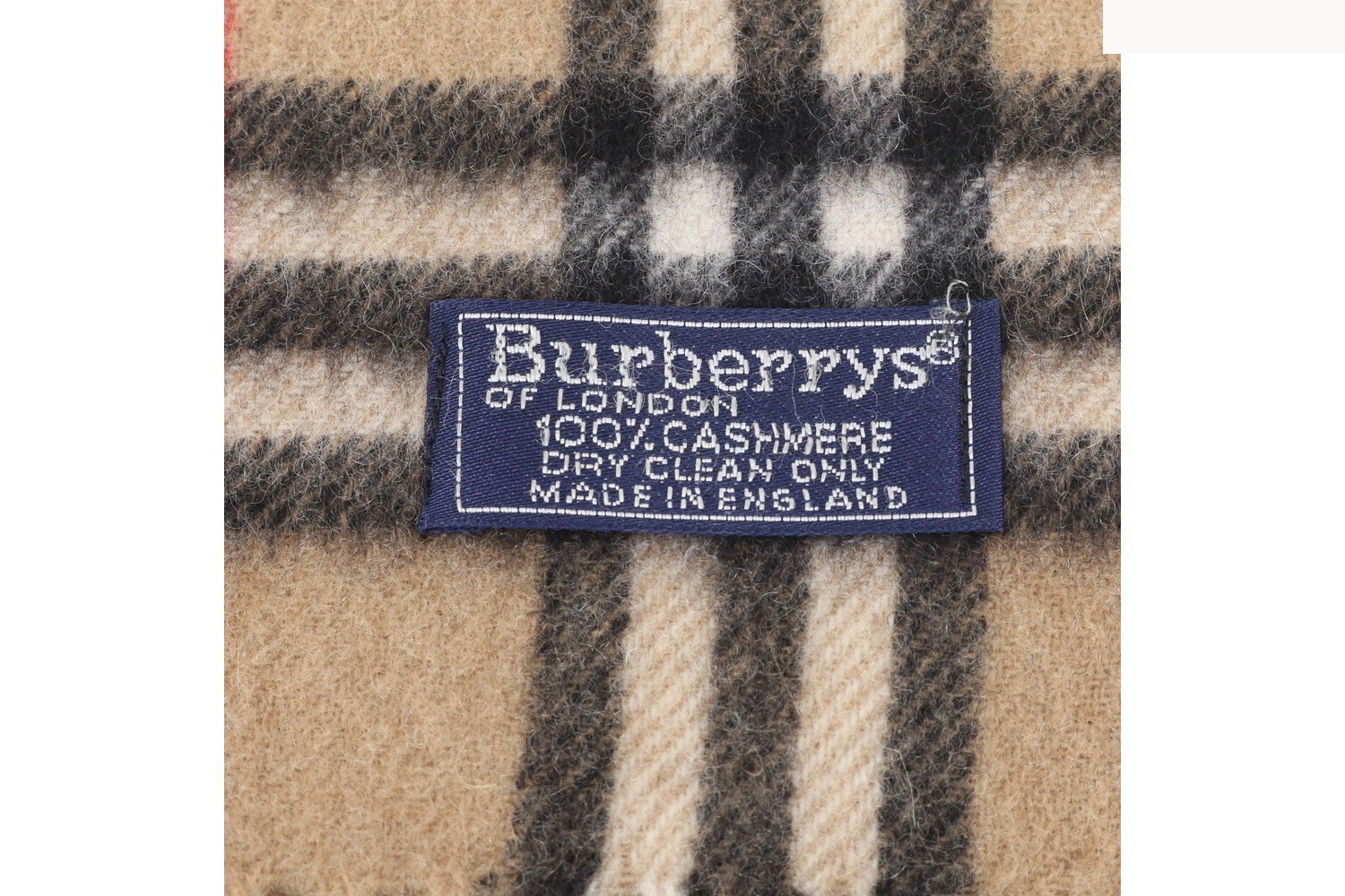 Tag attached, 100% cashmere, Nova Check pattern scarf. — view 3