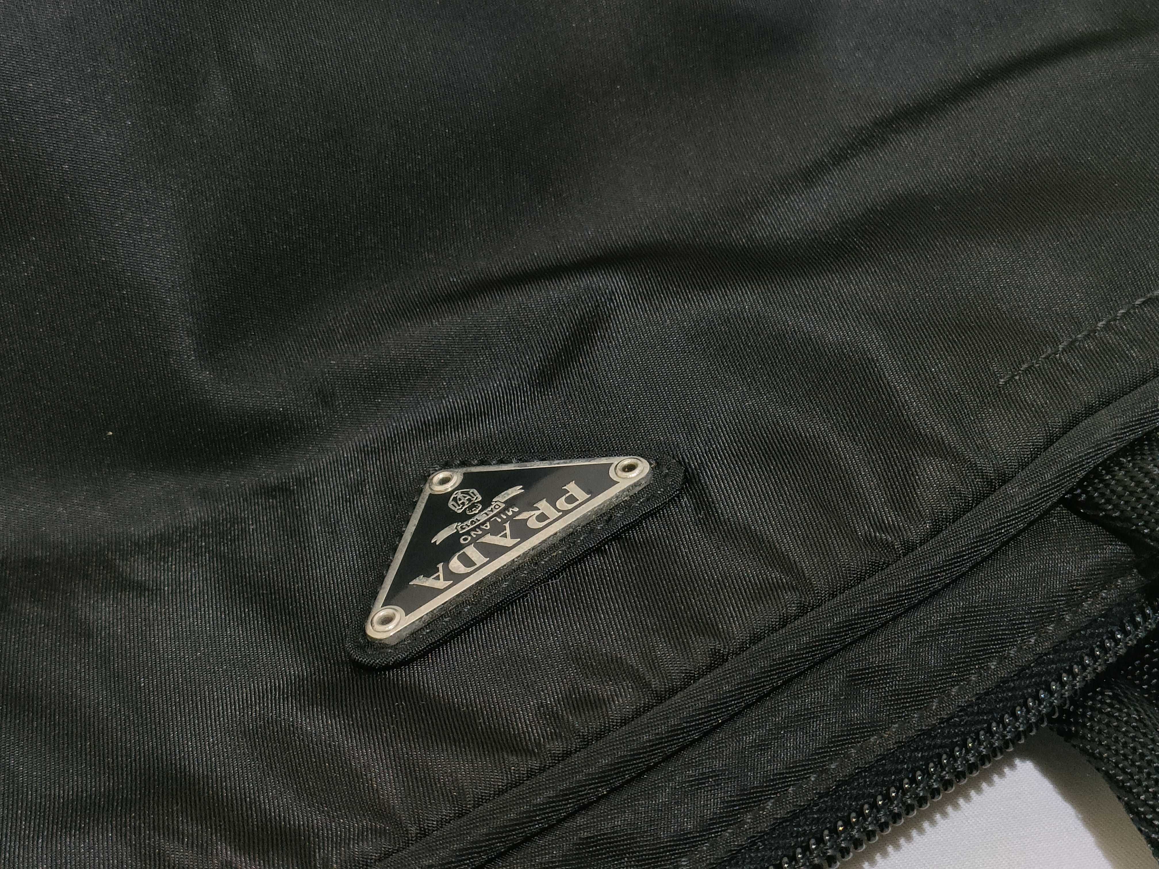 Nylon Prada Nylon Triangle Logo Handbag — view 15