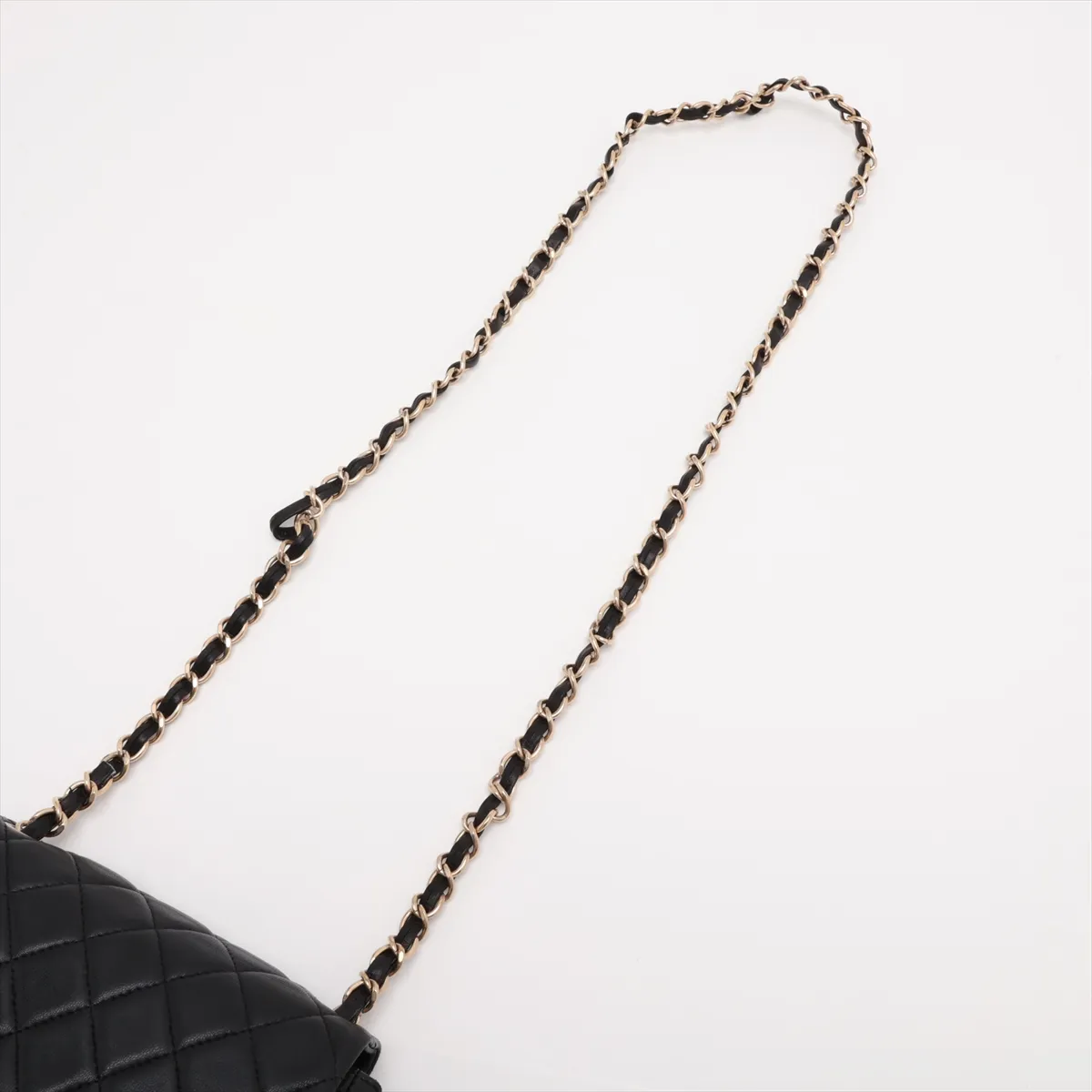 Mini Matelassé Lambskin Single Flap Single Chain Bag, Black with Gold Hardware, 20463808 (Serial Number in the 20s) — view 5