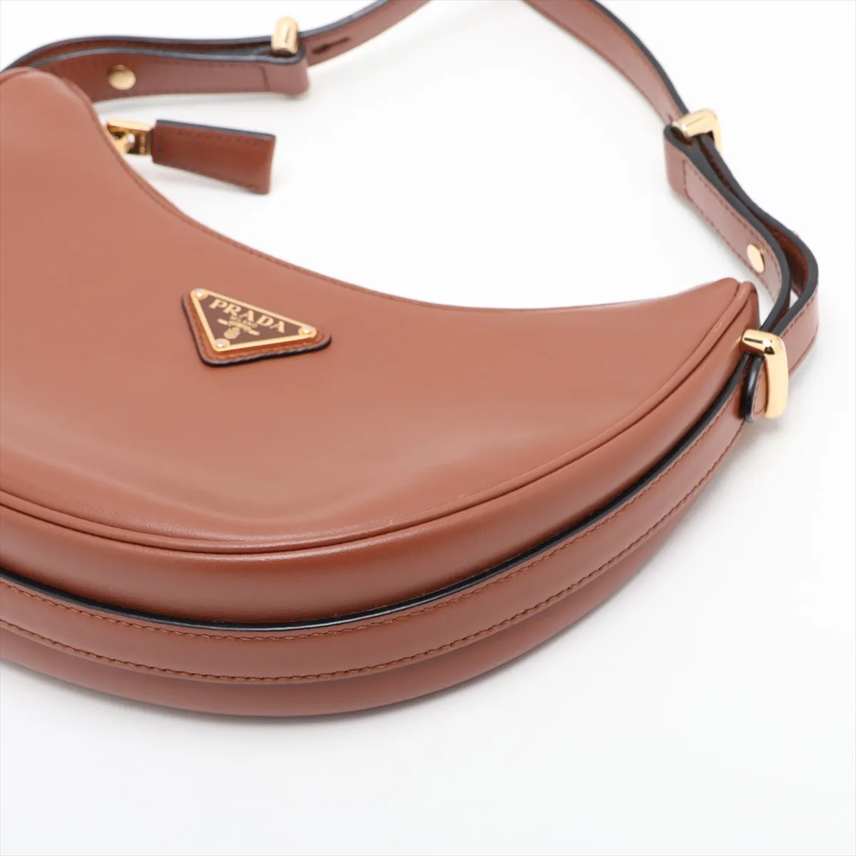 Arche Leather Shoulder Bag, Brown — view 3