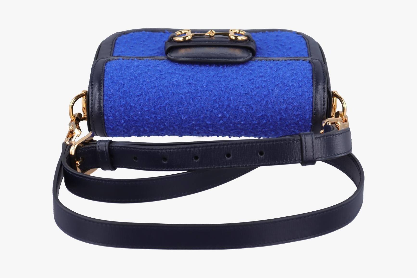 Horsebit 1955 Tweed x Leather Blue x Navy — view 5