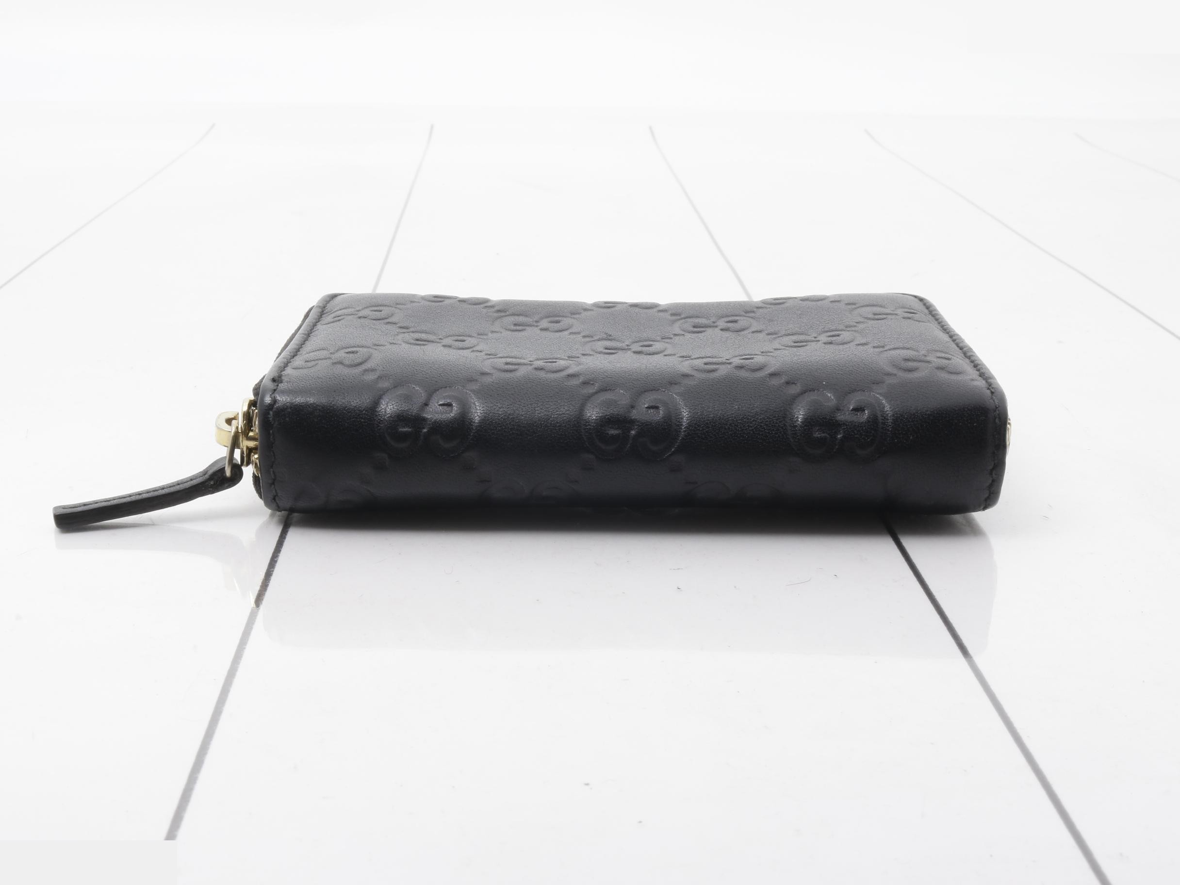 Guccissima coin case, black leather — view 3