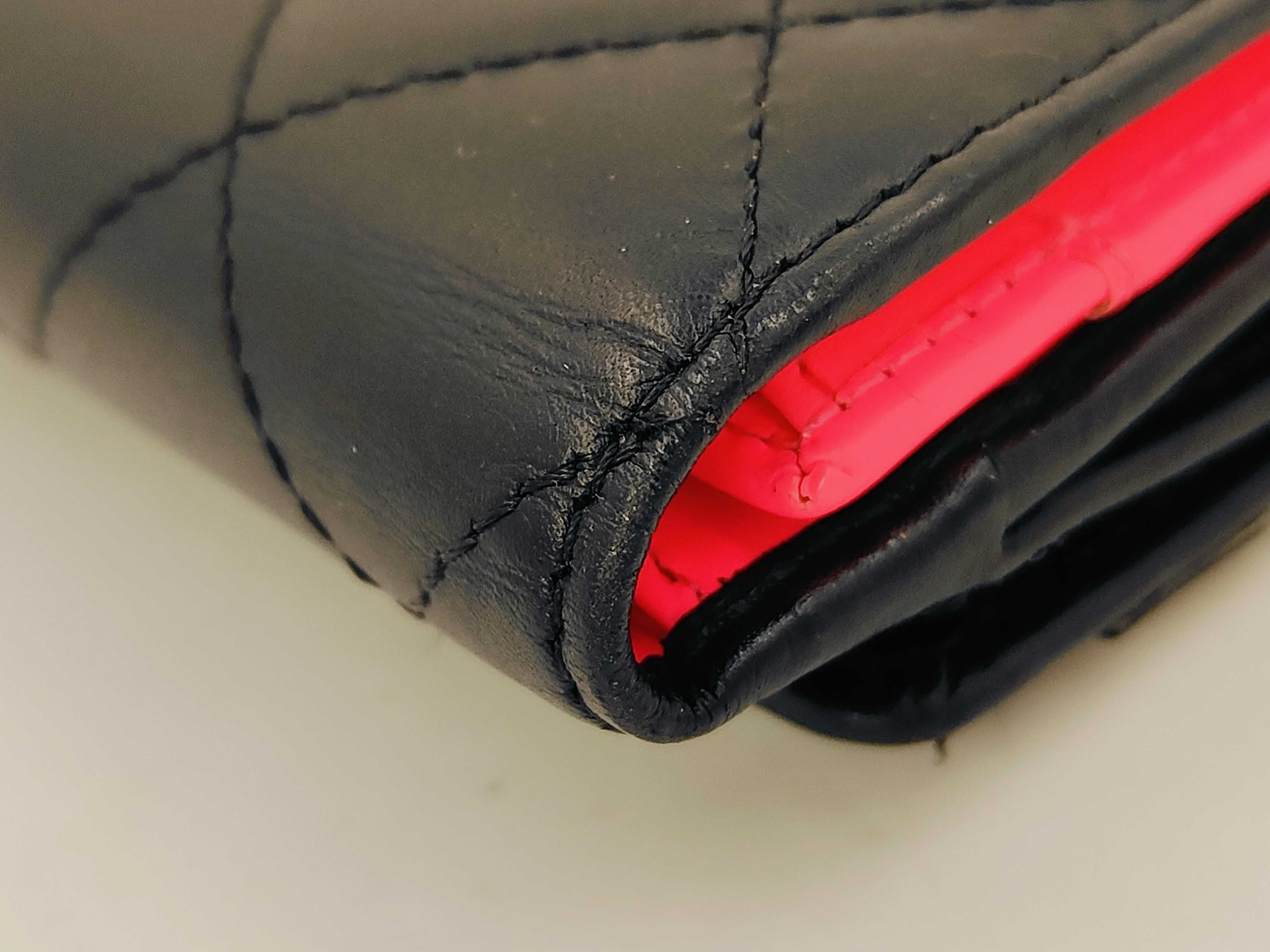Cambon Bi-fold Long Wallet, Leather, Black — view 7