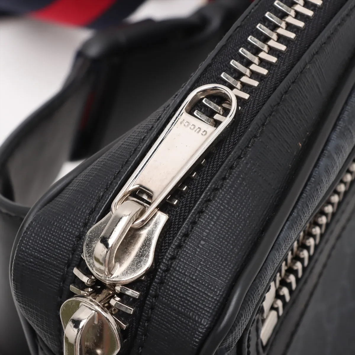 GG Supreme PVC x Leather Body Bag Black 474293 — view 14