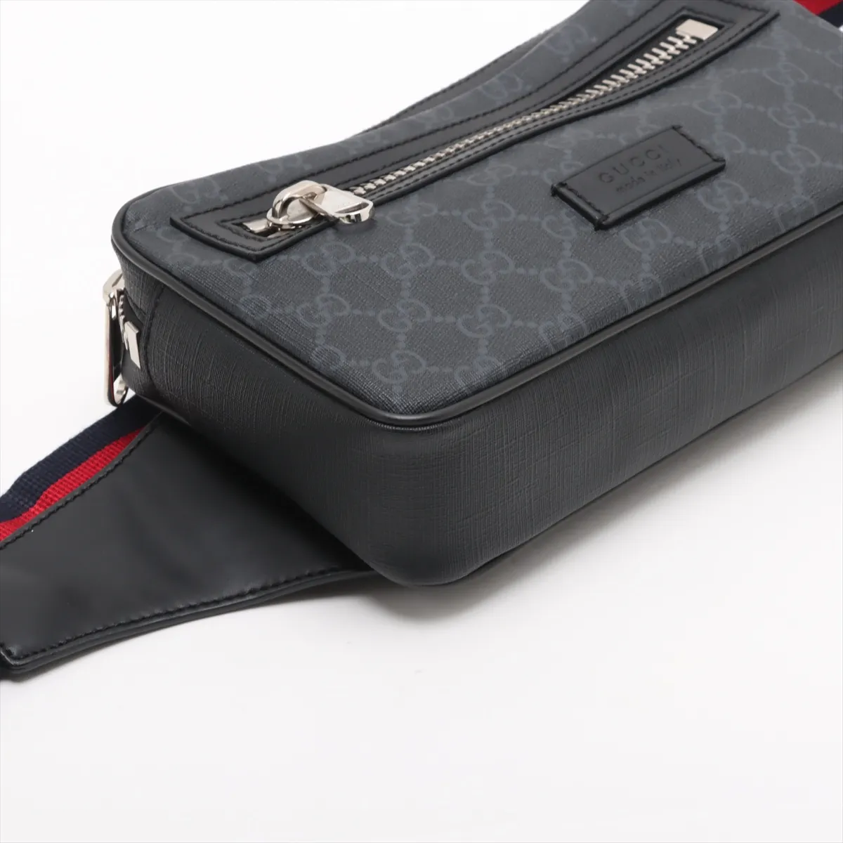 GG Supreme PVC x Leather Body Bag Black 474293 — view 4