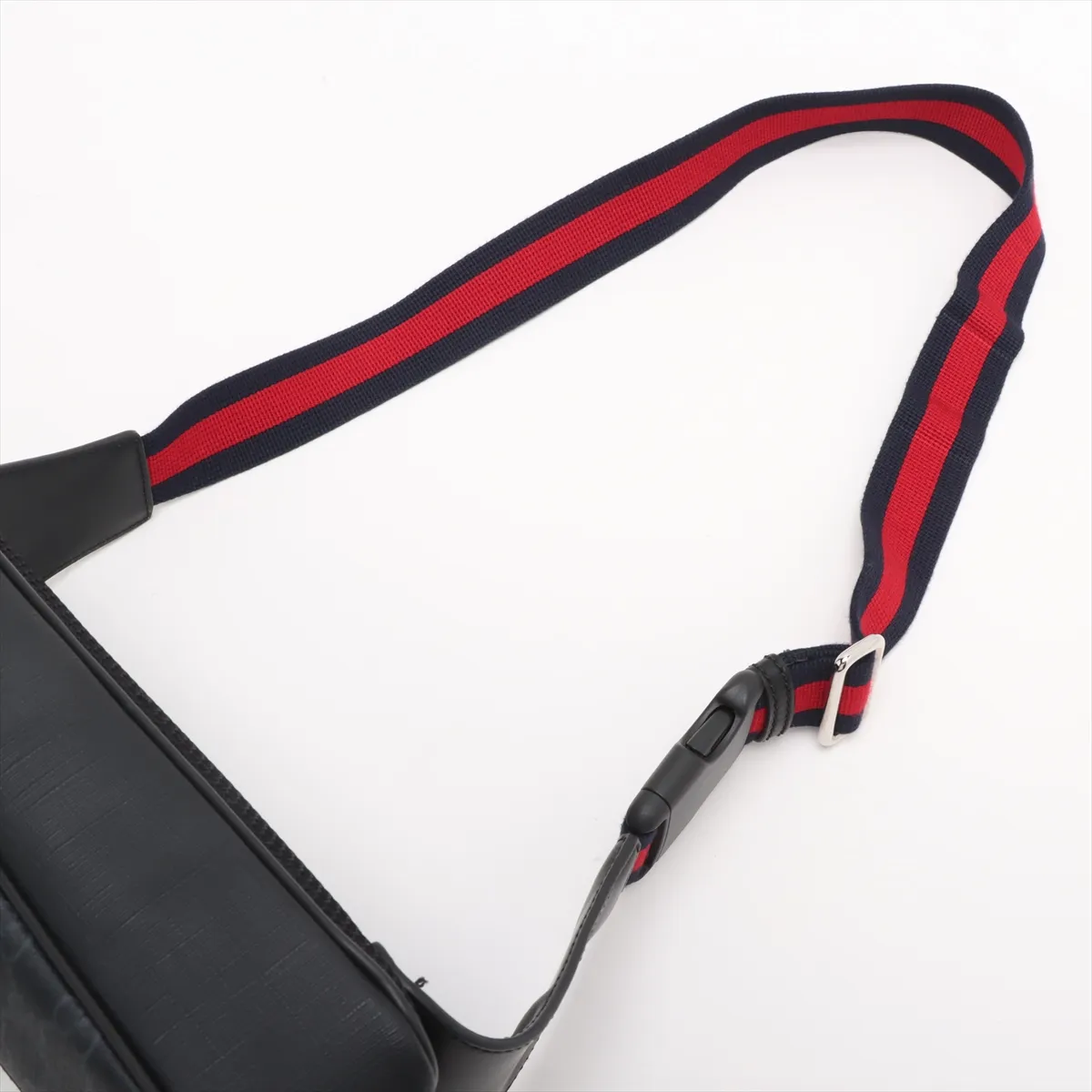 GG Supreme PVC x Leather Body Bag Black 474293 — view 5