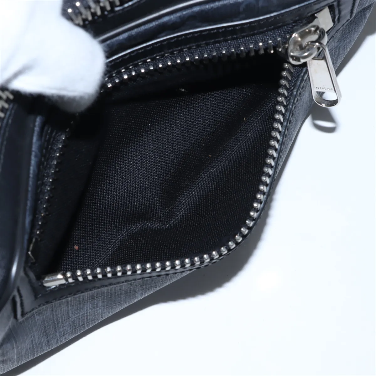 GG Supreme PVC x Leather Body Bag Black 474293 — view 8