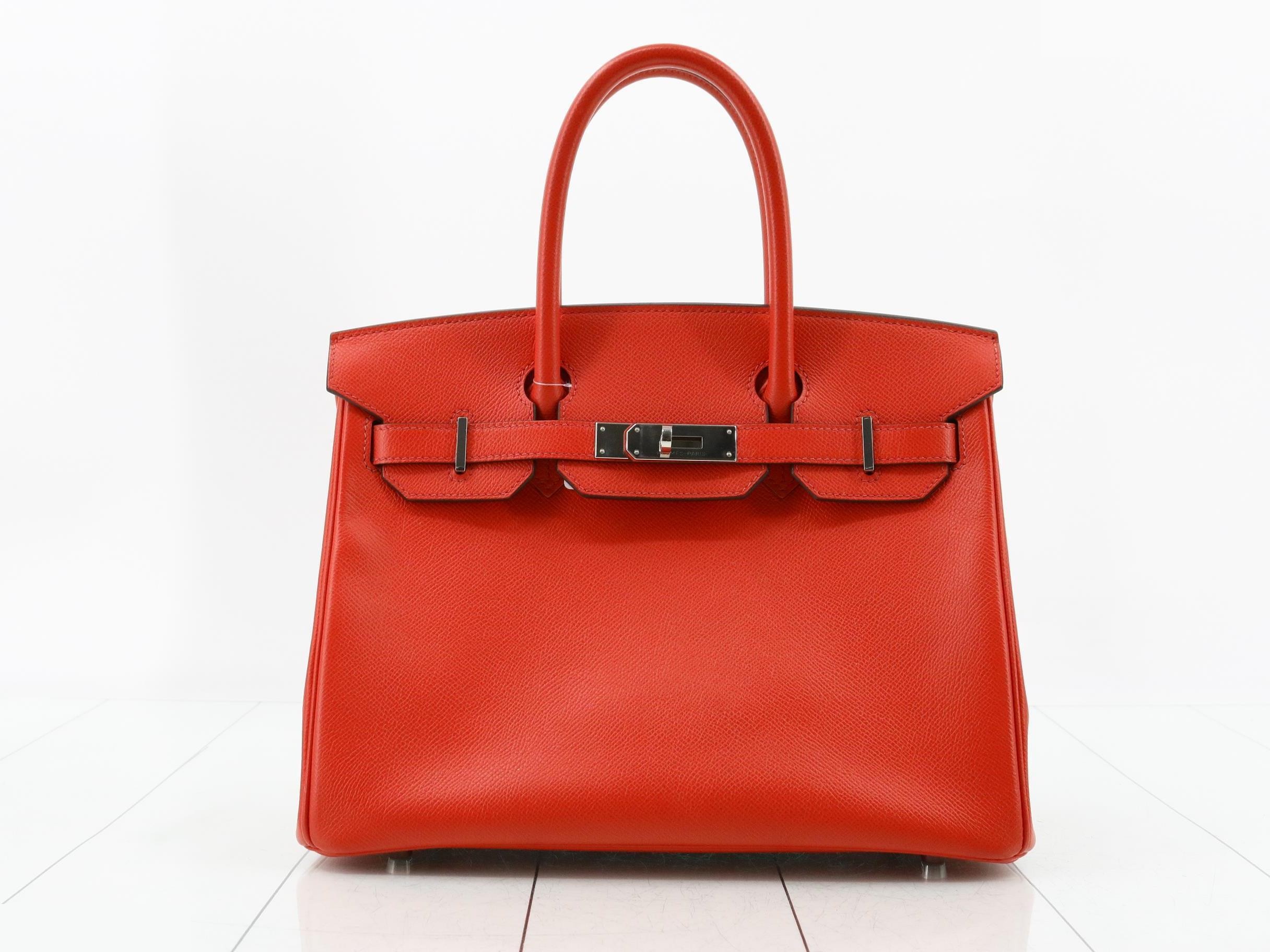 Birkin 30 Epsom Leather SV C Stamp Red