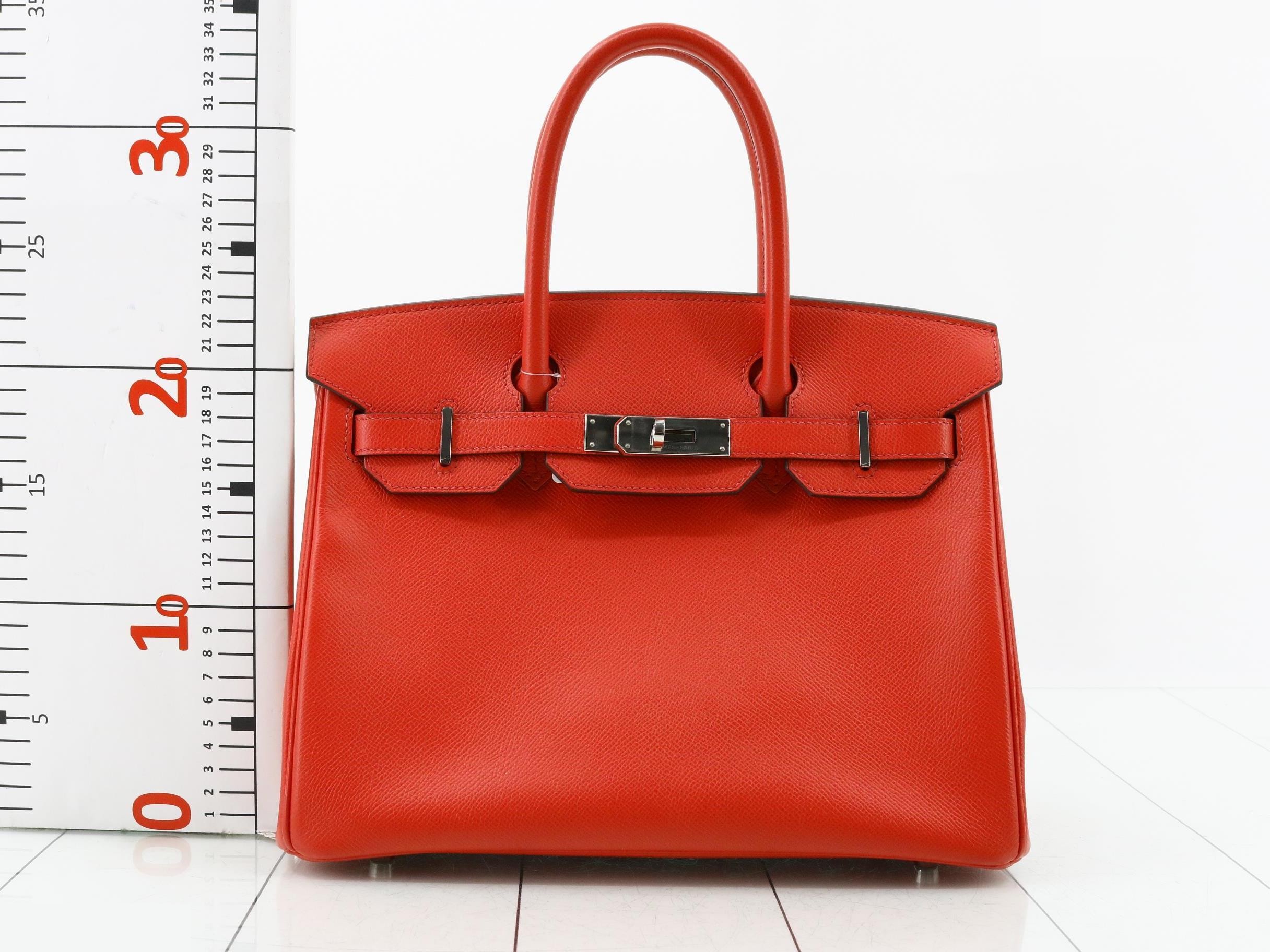 Birkin 30 Epsom Leather SV C Stamp Red — view 2