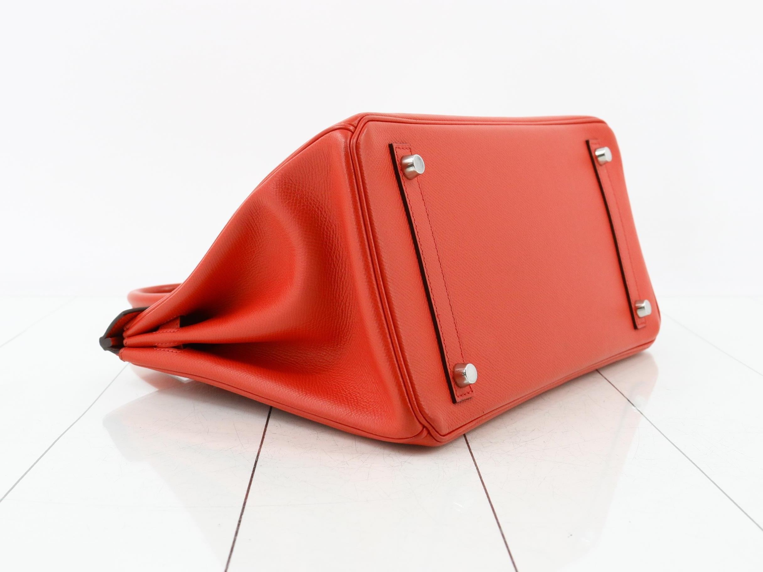 Birkin 30 Epsom Leather SV C Stamp Red — view 6