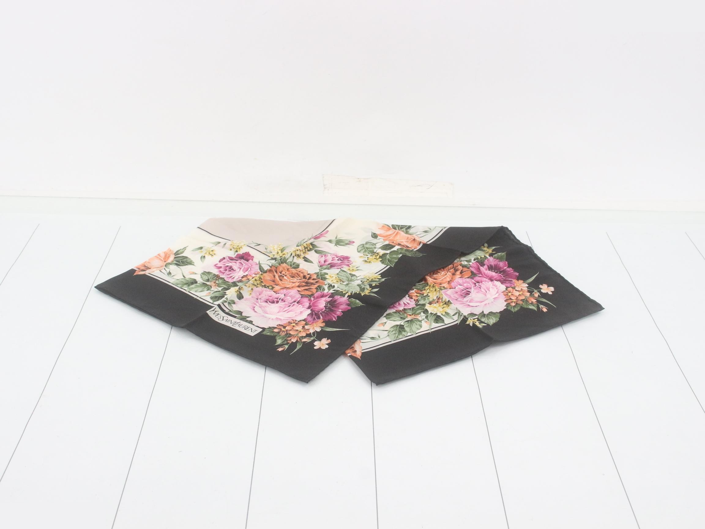 (YSL) scarf, 100% silk, with tags. — view 2