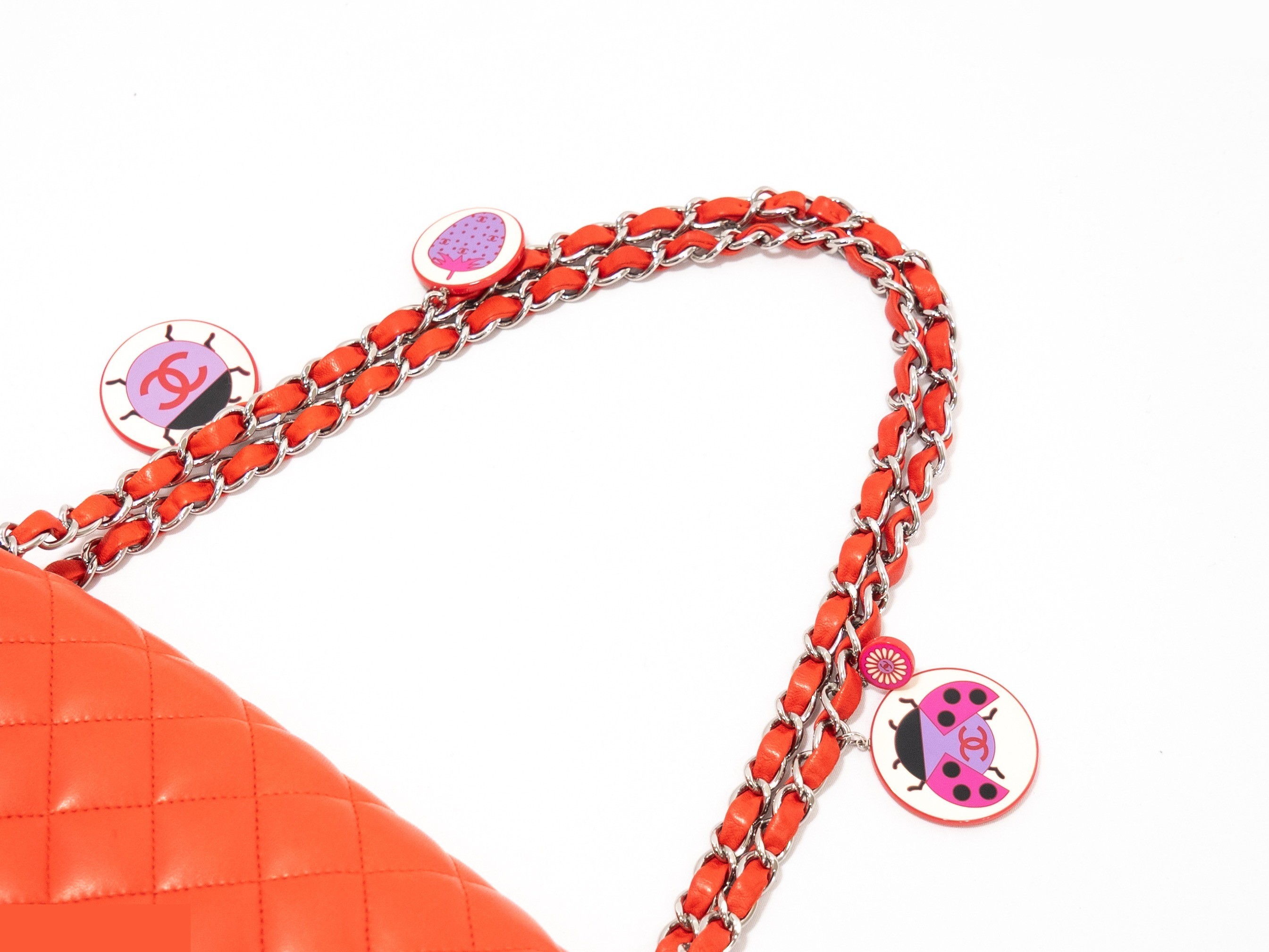 Matelassé Seal Card, Ladybug, Double Chain — view 6