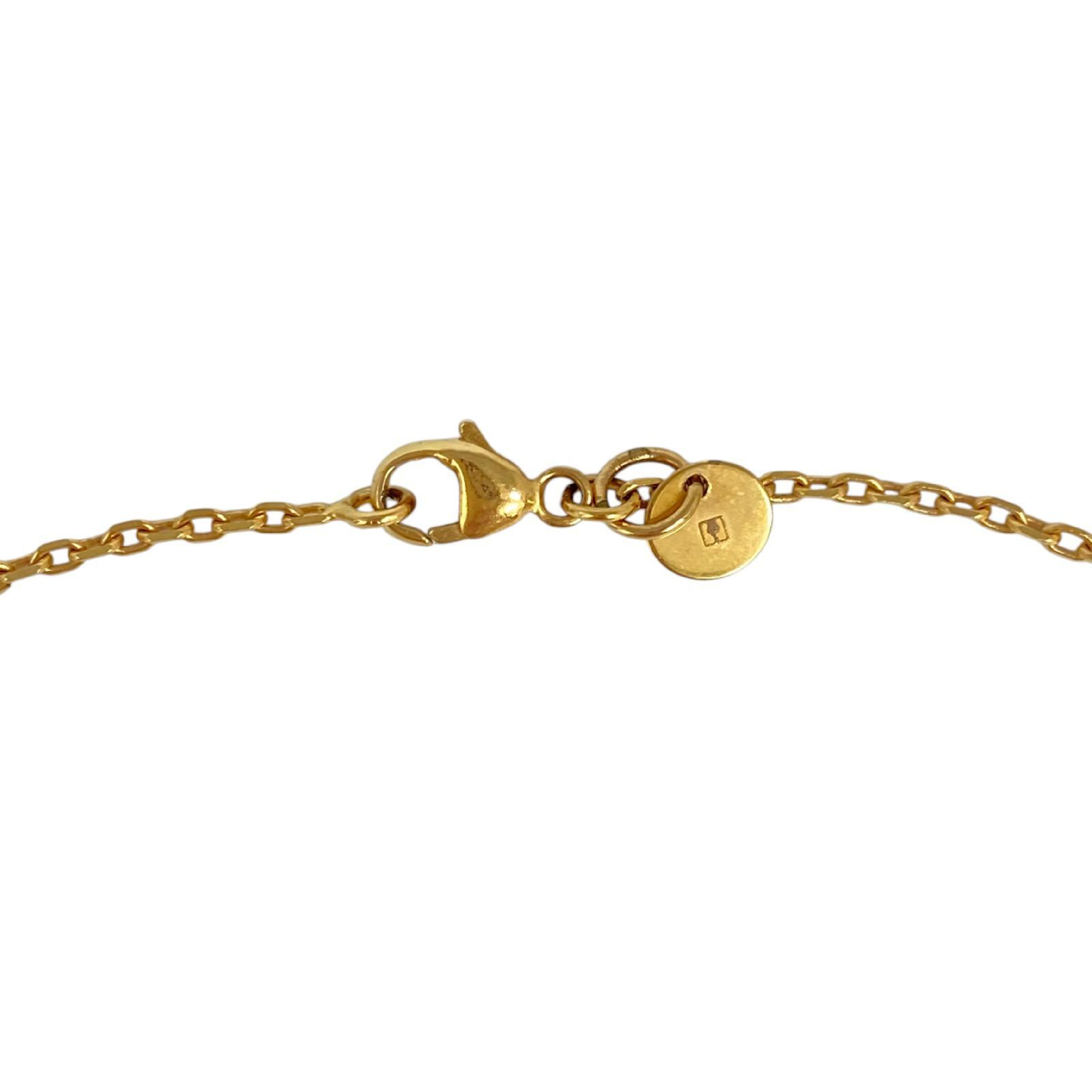 【*Shipped from: Hong Kong*】HERMES ( ) Gold-colored Metal/Calfskin Adoucoeur Necklace Stamp Z Necklace — view 9