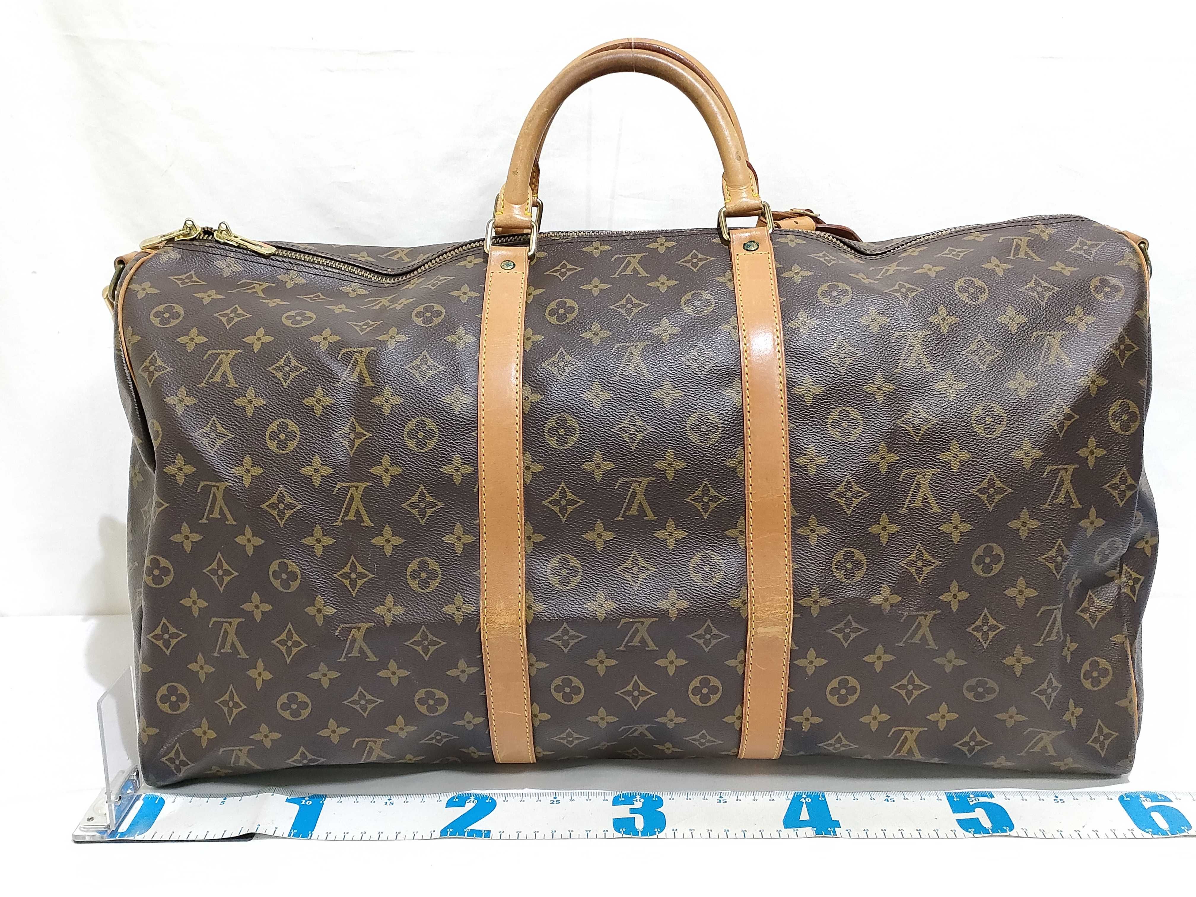 Monogram Keepall Bandoulière 60 M41412 VI0942 Brown Boston Bag — view 2