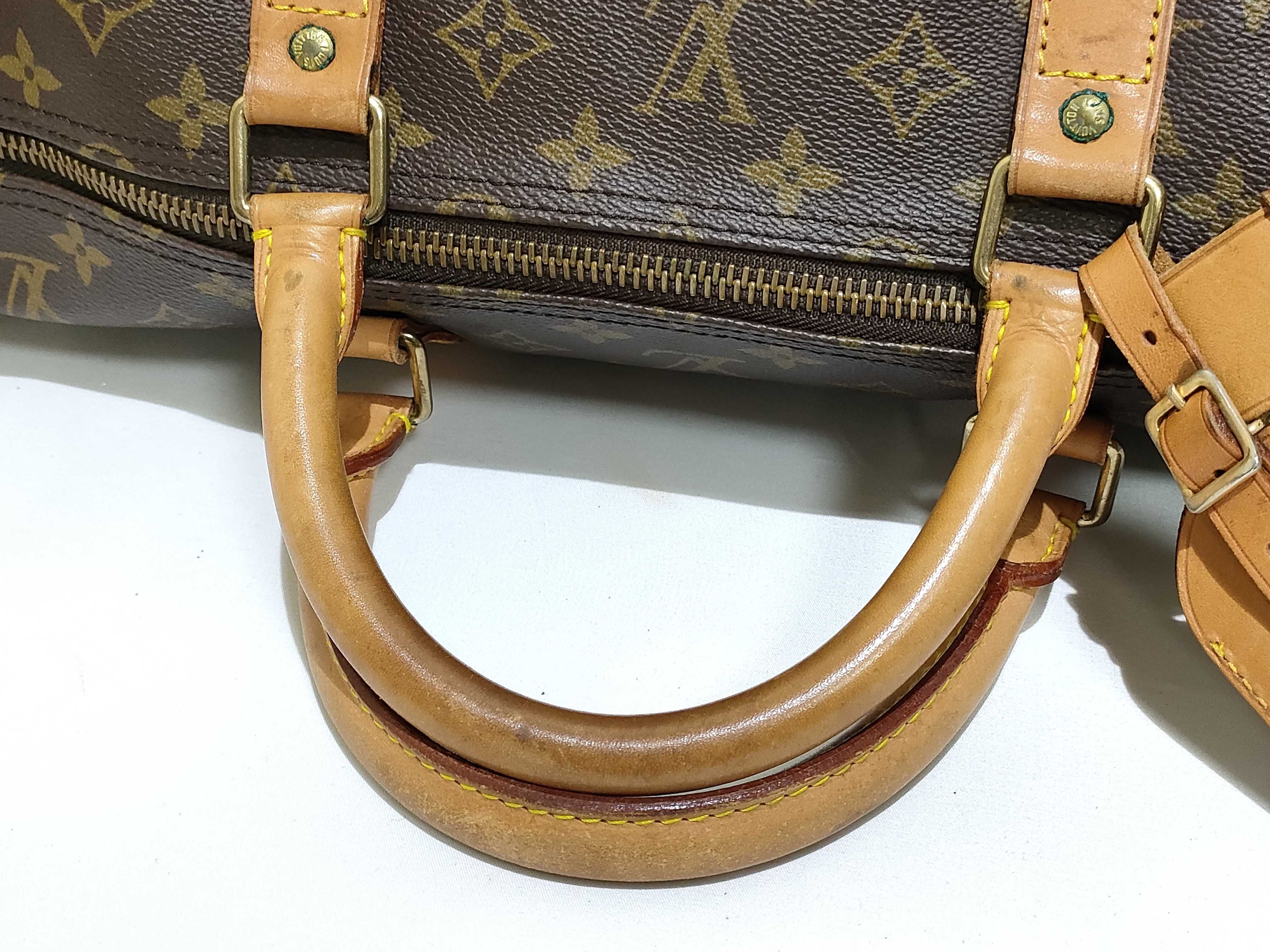 Monogram Keepall Bandoulière 60 M41412 VI0942 Brown Boston Bag — view 3