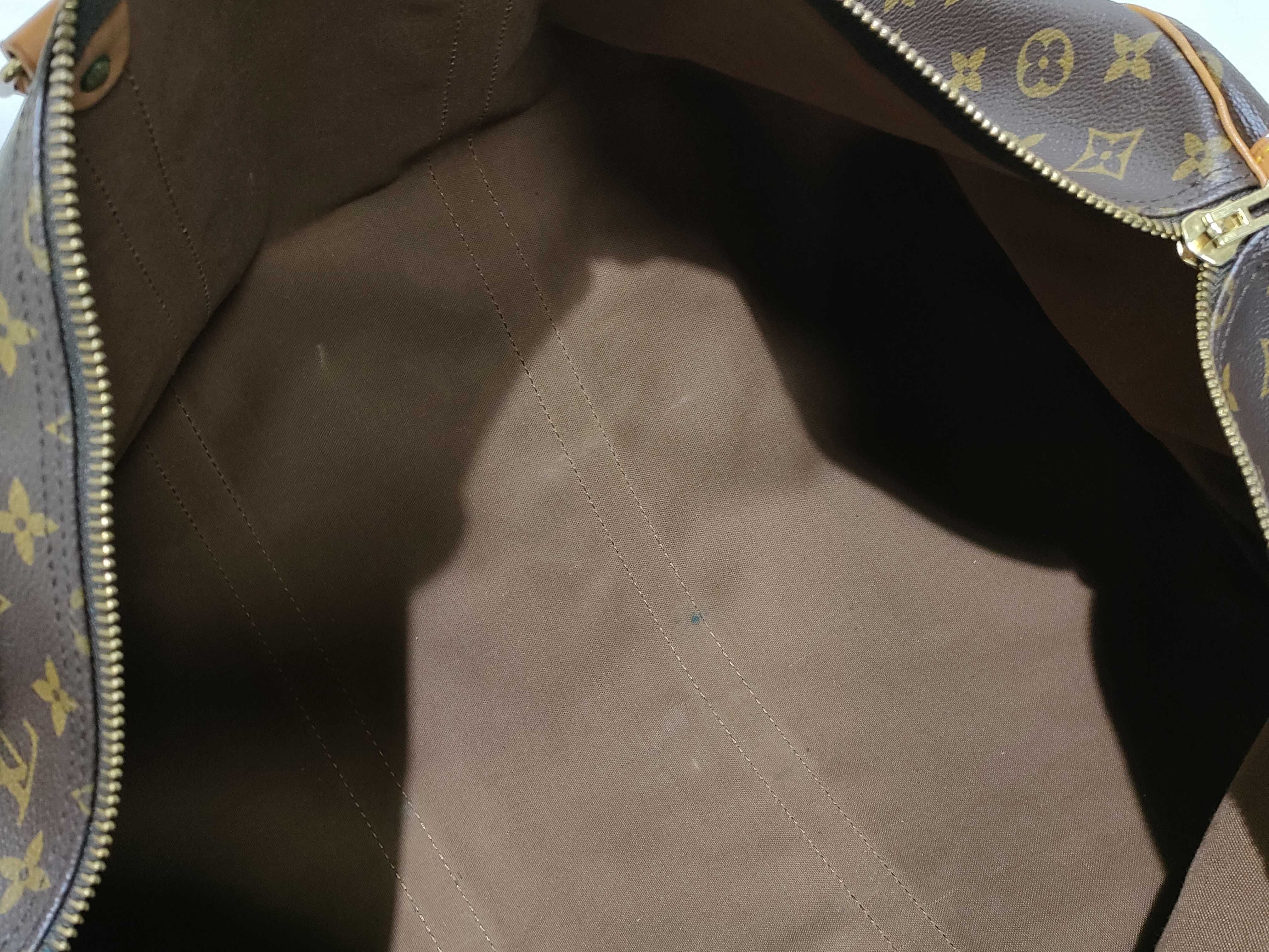 Monogram Keepall Bandoulière 60 M41412 VI0942 Brown Boston Bag — view 9