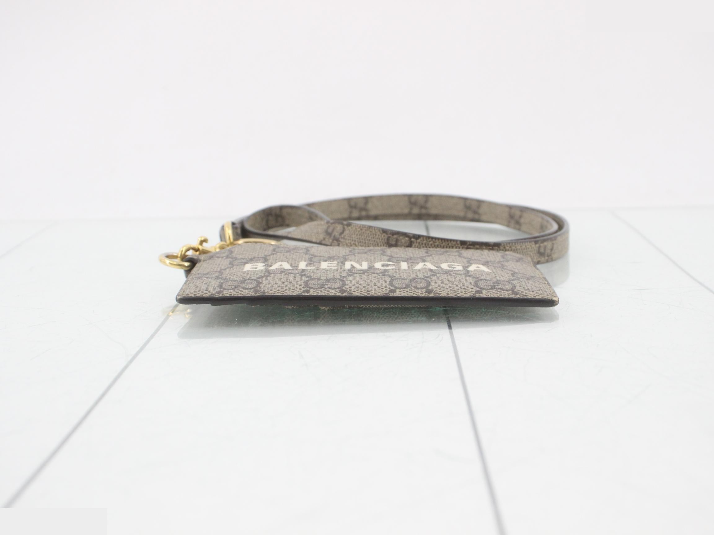 Balenciaga card case/coin case, GG canvas — view 3