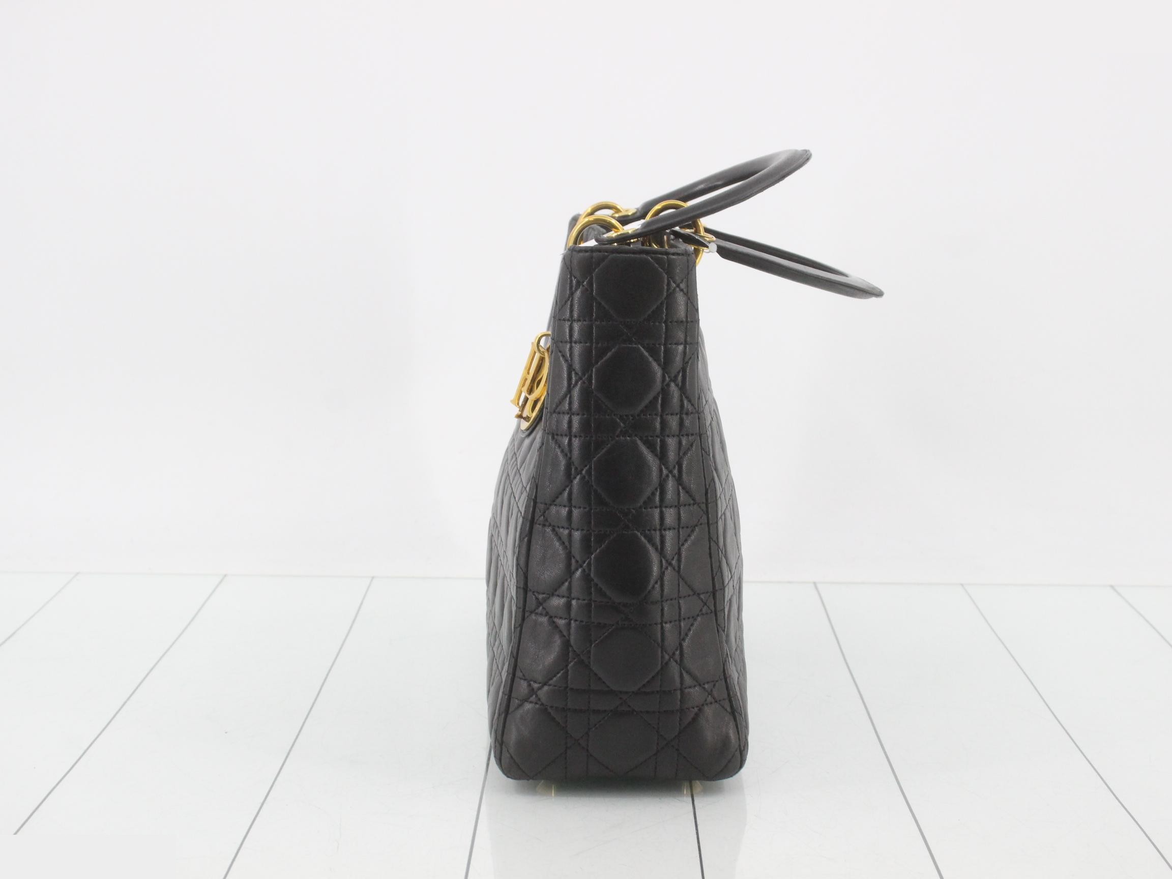Lady Dior Cannage Lambskin Black — view 3