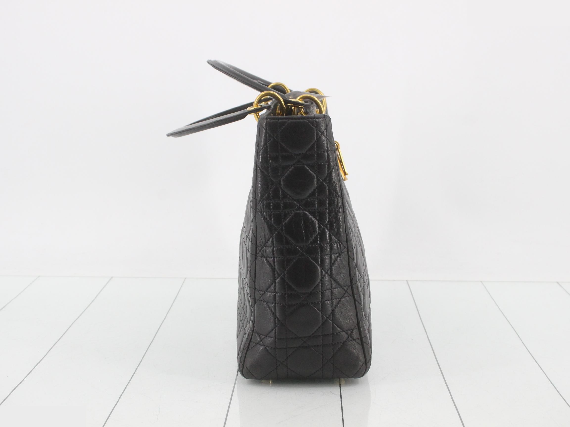 Lady Dior Cannage Lambskin Black — view 4
