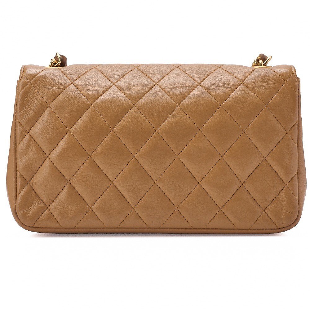 Lambskin Matelassé Single Flap Chain Shoulder Bag — view 2