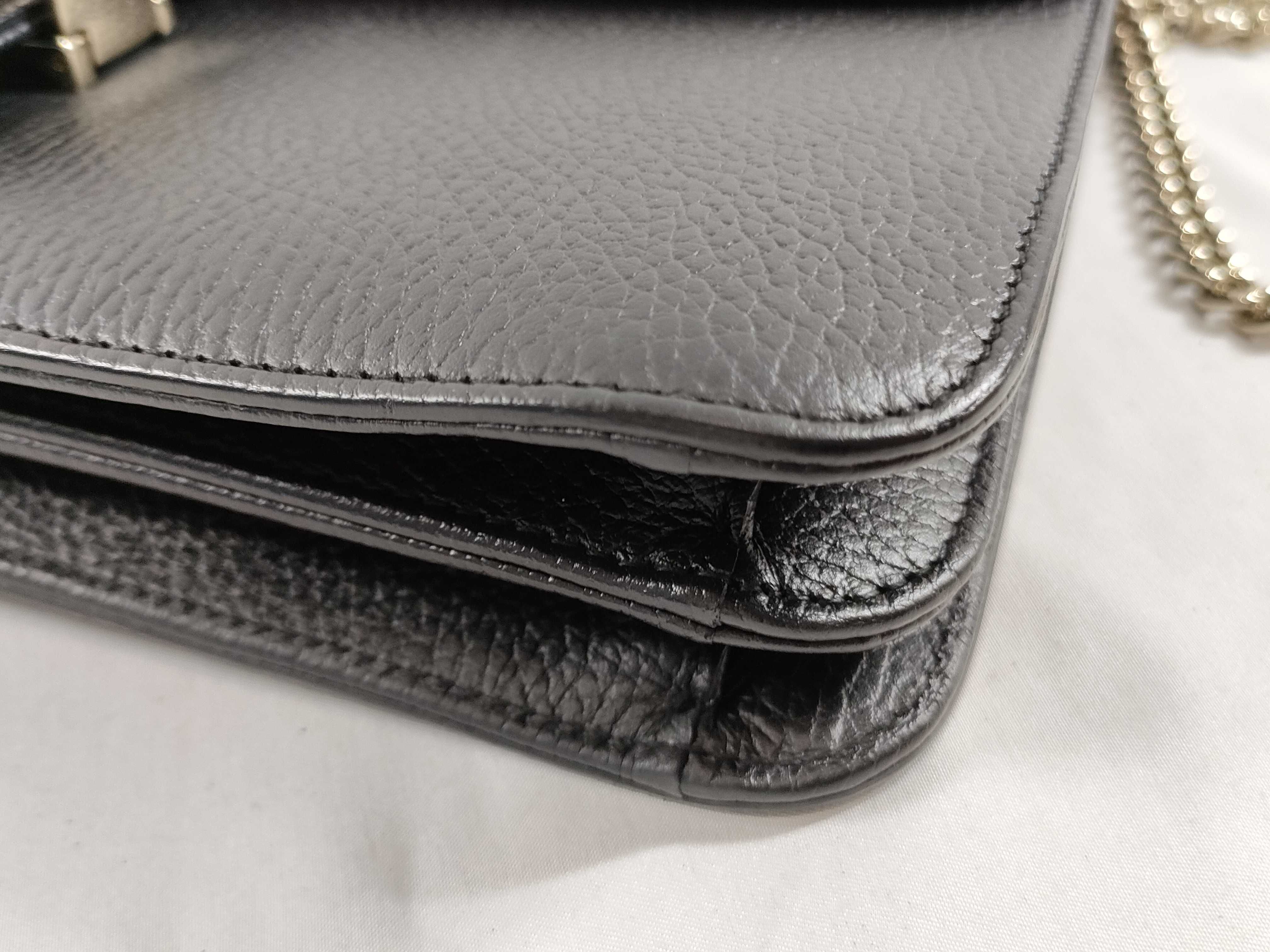 Interlocking GG Chain Bag Black Shoulder Bag — view 6