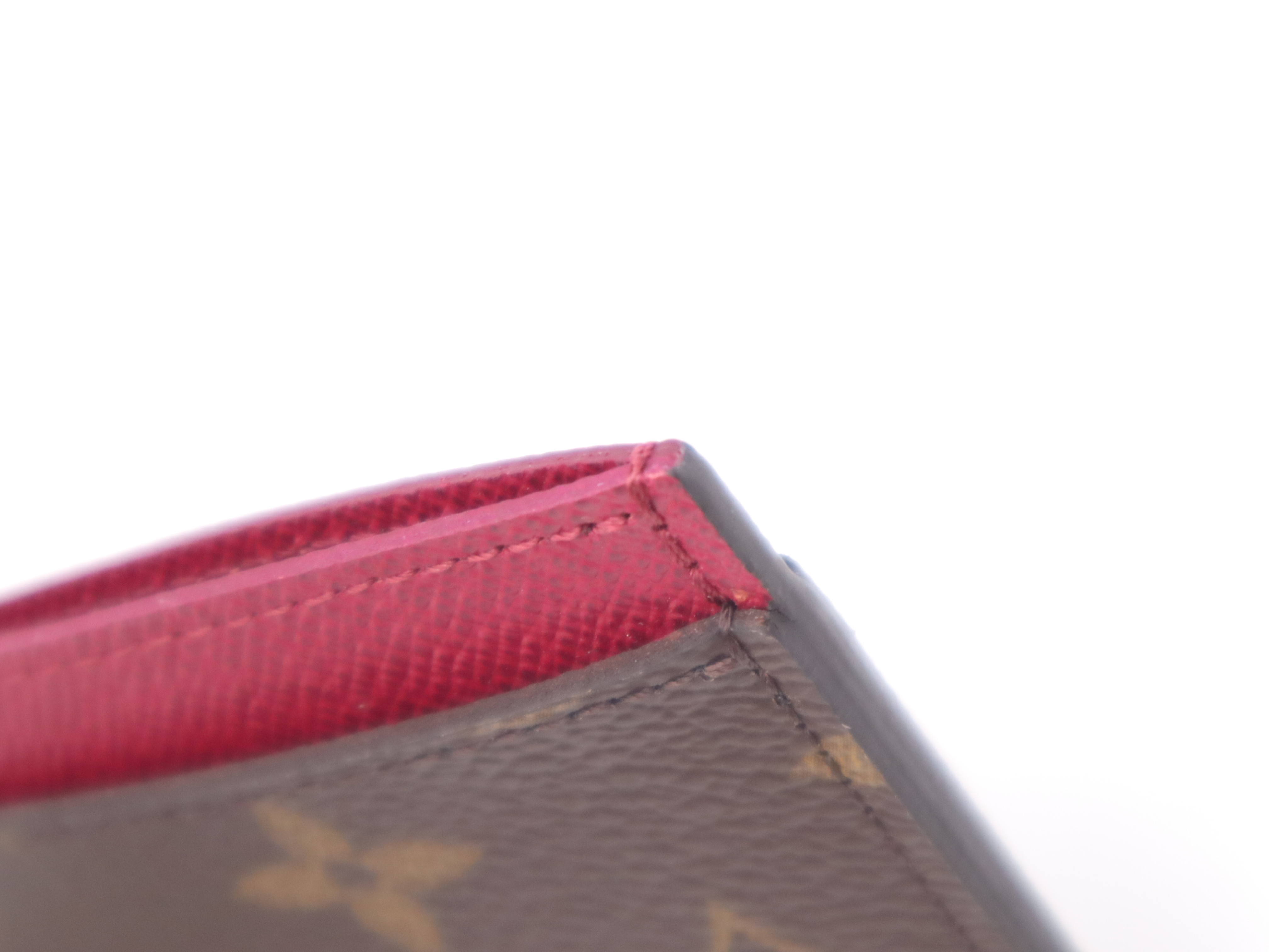 M60703 Monogram Porte Cartes Simple Fuchsia Card Case/Pass Case/Business Card Holder (Comes with dust bag and box) — view 6