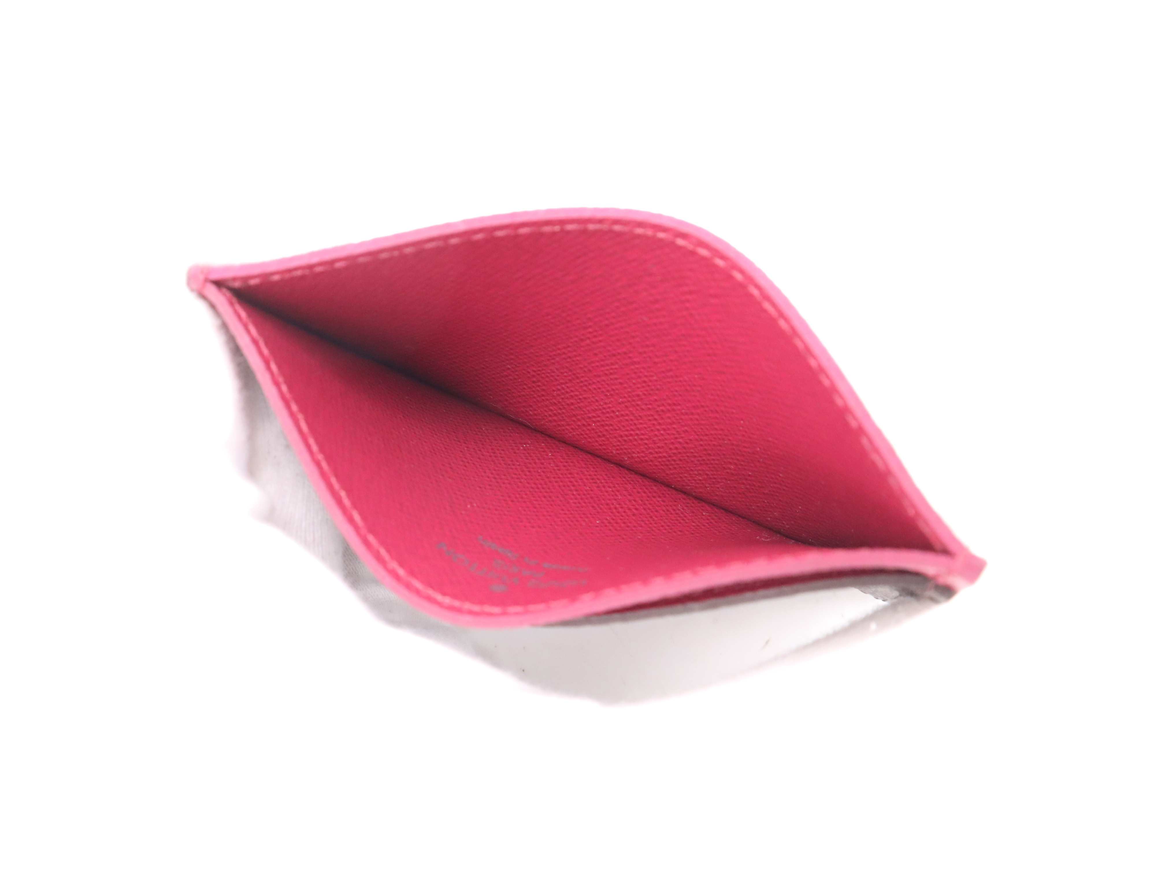 M60703 Monogram Porte Cartes Simple Fuchsia Card Case/Pass Case/Business Card Holder (Comes with dust bag and box) — view 8