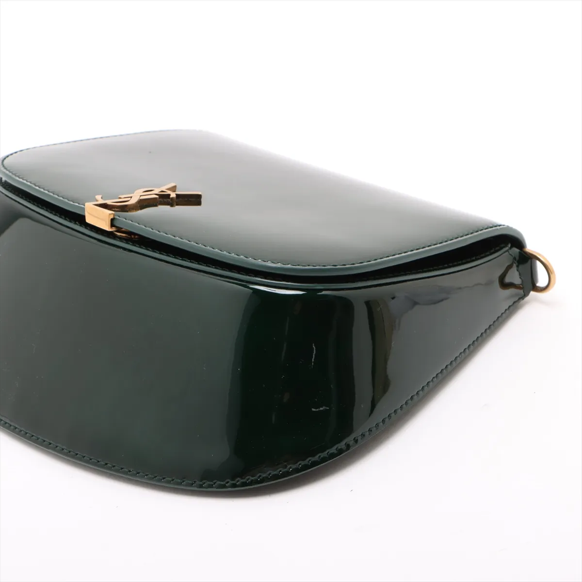 Voltaire Mini Patent Leather Shoulder Bag Green 800846 — view 3
