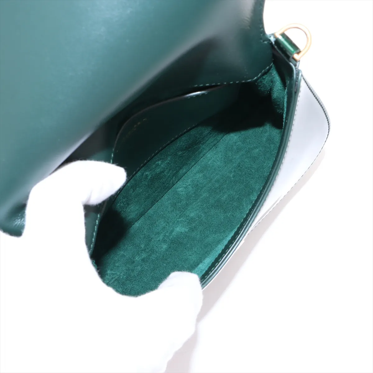 Voltaire Mini Patent Leather Shoulder Bag Green 800846 — view 6