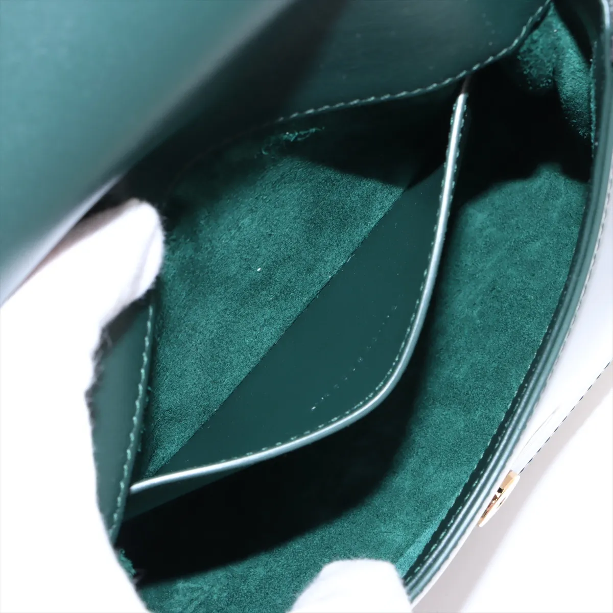 Voltaire Mini Patent Leather Shoulder Bag Green 800846 — view 7