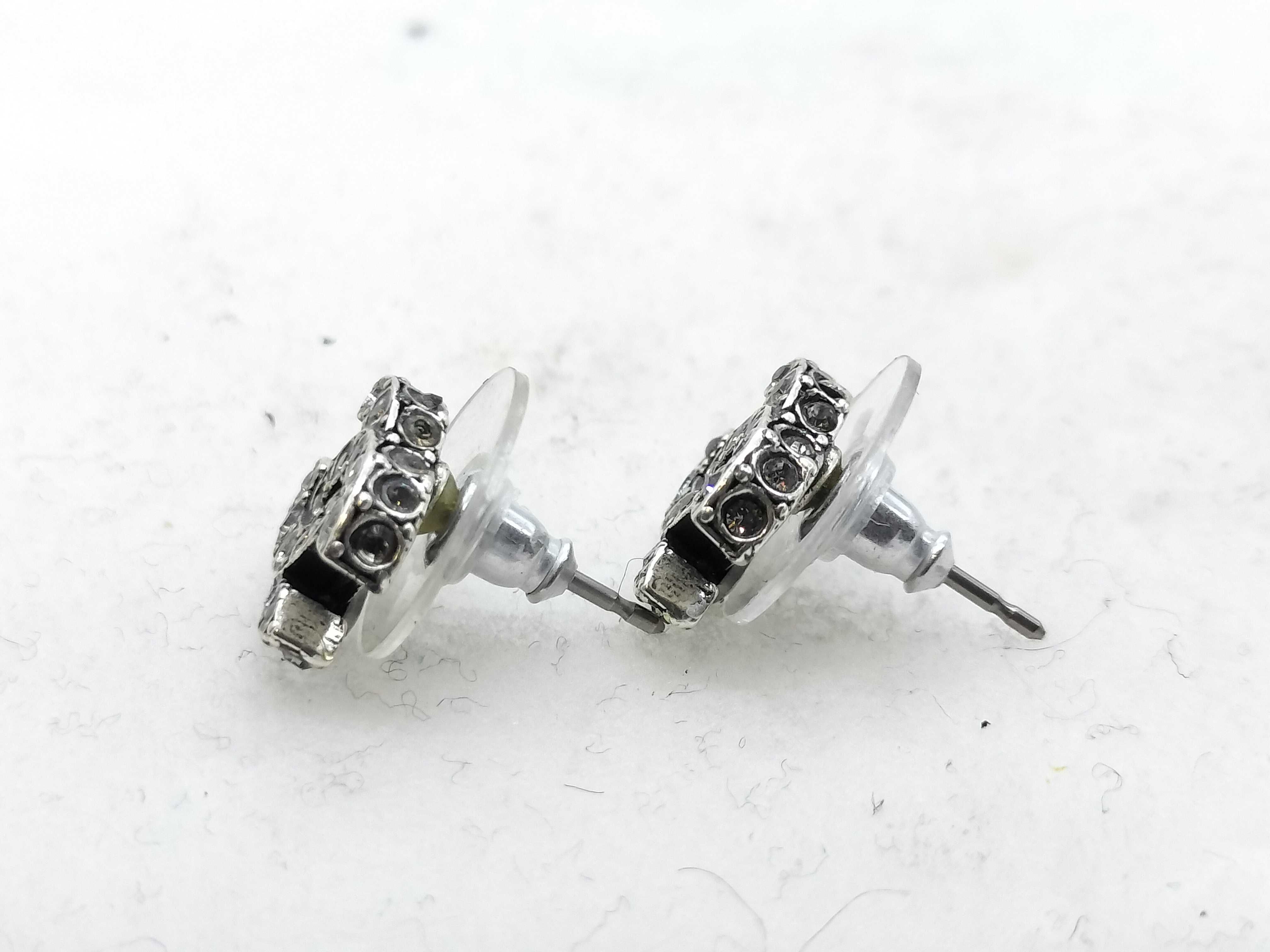 C8 A Earrings, Coco Mark Rhinestone Earrings — view 4