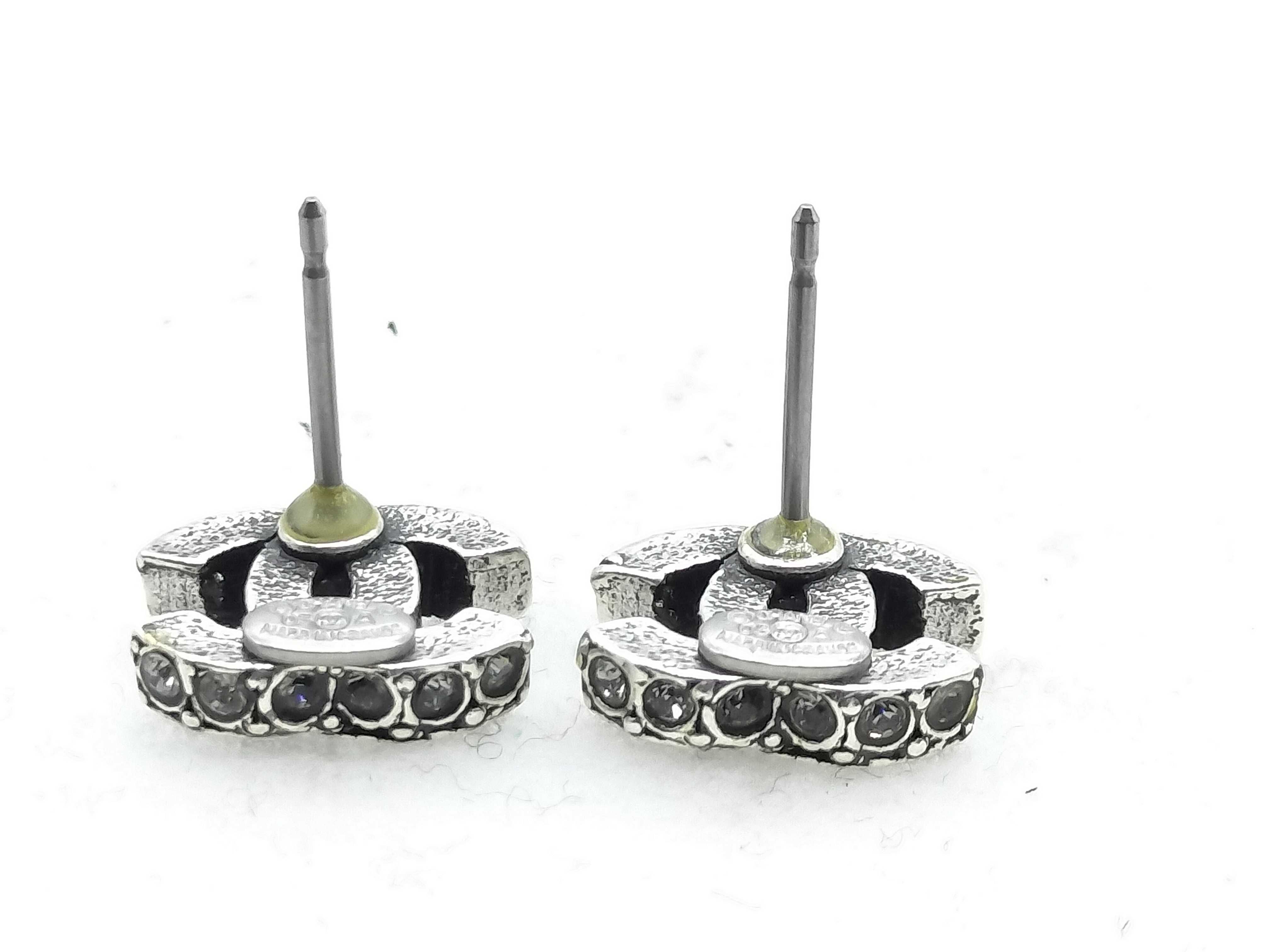 C8 A Earrings, Coco Mark Rhinestone Earrings — view 5