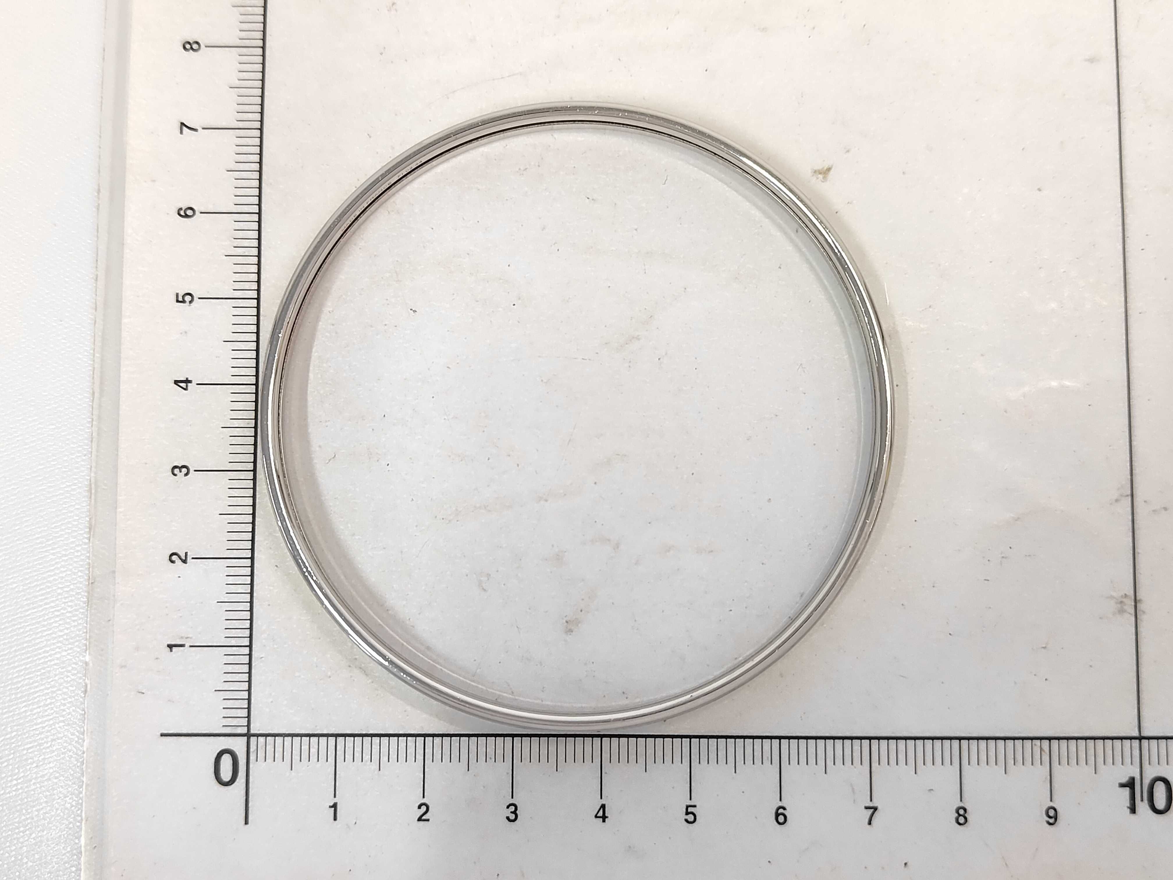 Enamel Bracelet Uni Light Yellow x Silver Hardware Hermes Bracelet/Bangle — view 4