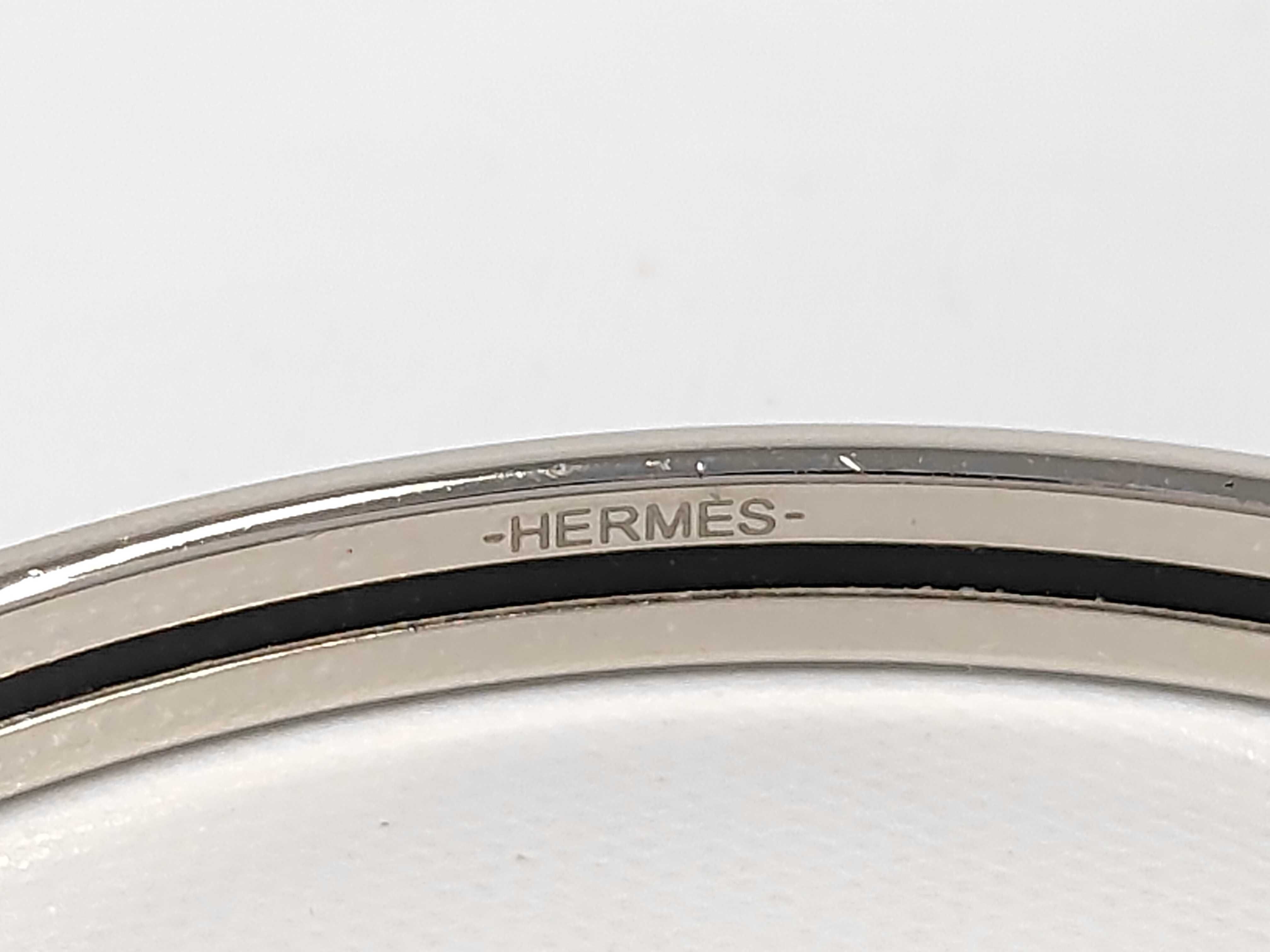 Enamel Bracelet Uni Light Yellow x Silver Hardware Hermes Bracelet/Bangle — view 5