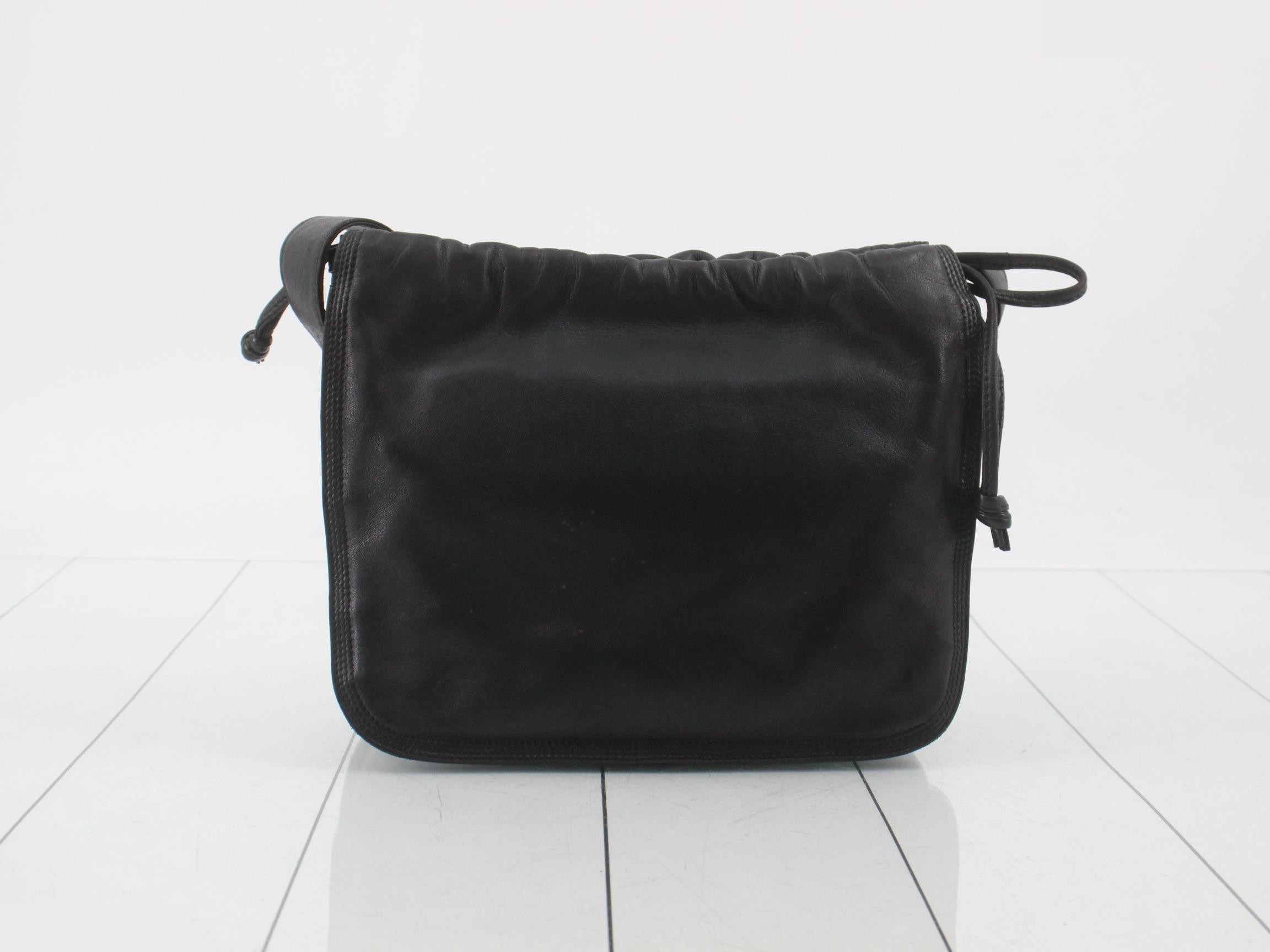 Anagram Shoulder Bag, Black Nappa Leather — view 2