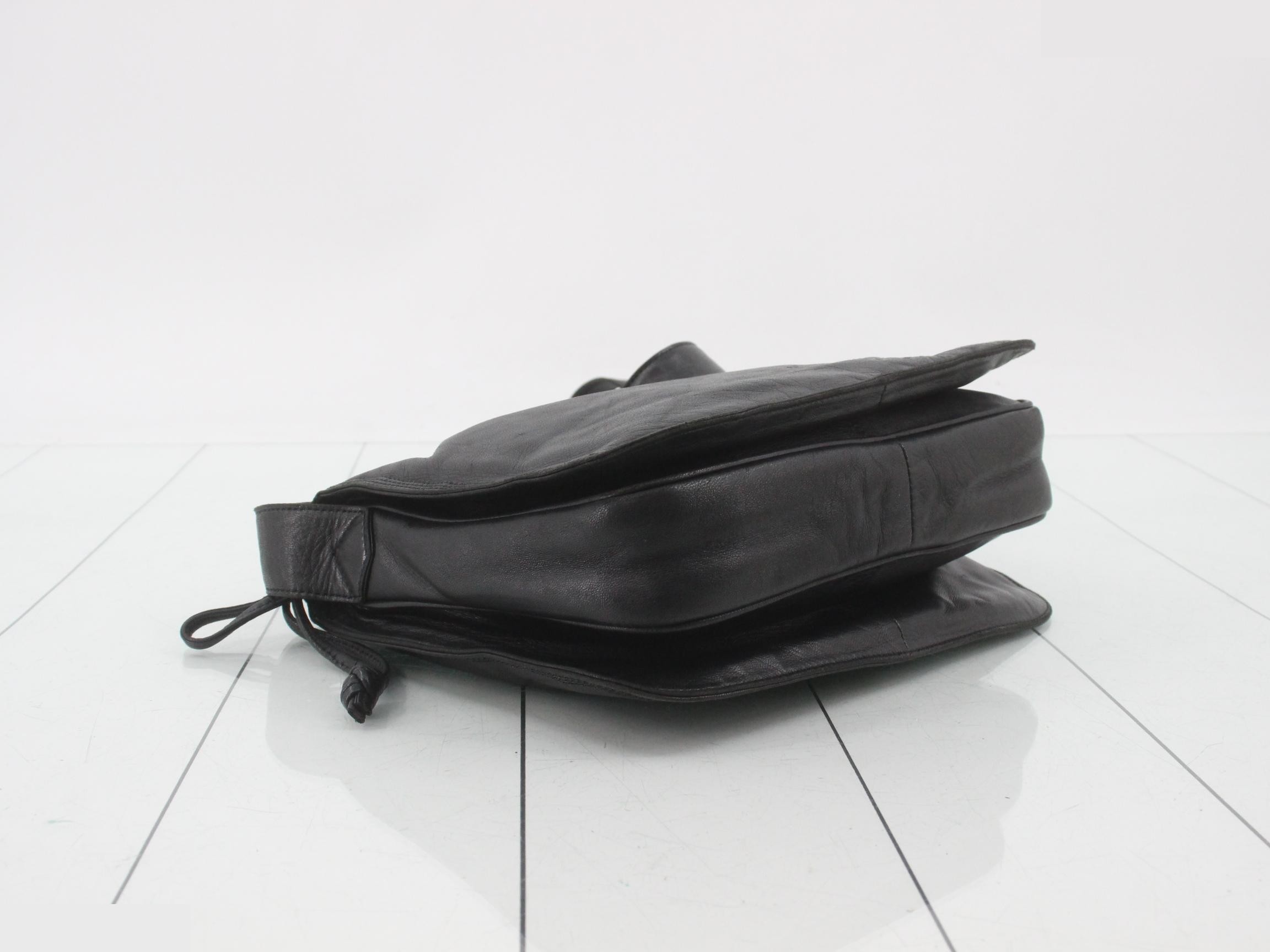 Anagram Shoulder Bag, Black Nappa Leather — view 5