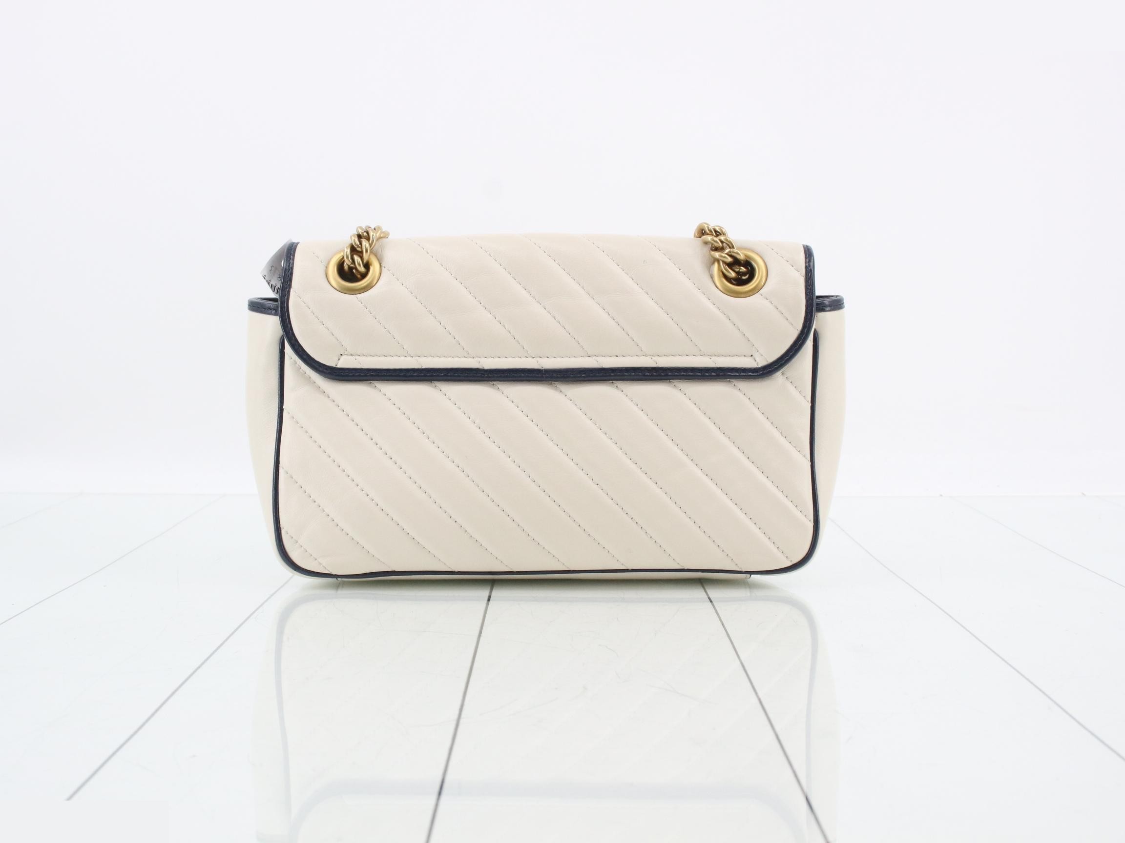 GG Marmont Leather Double Chain Shoulder Bag — view 2