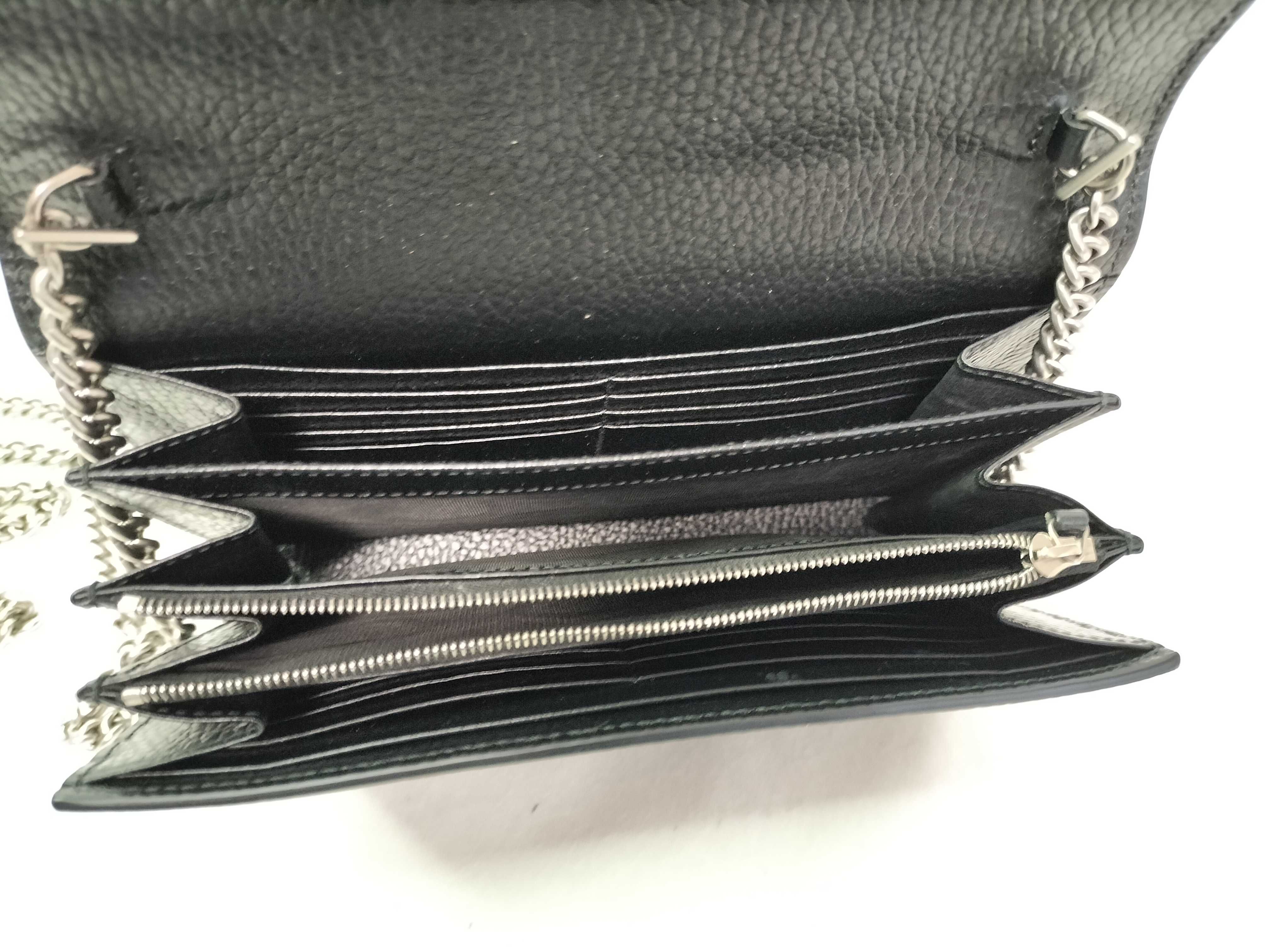 Dionysus Chain Shoulder Bag, Mini Bag, Crossbody Bag, Leather, Black, Silver Hardware, Clutch Bag — view 13