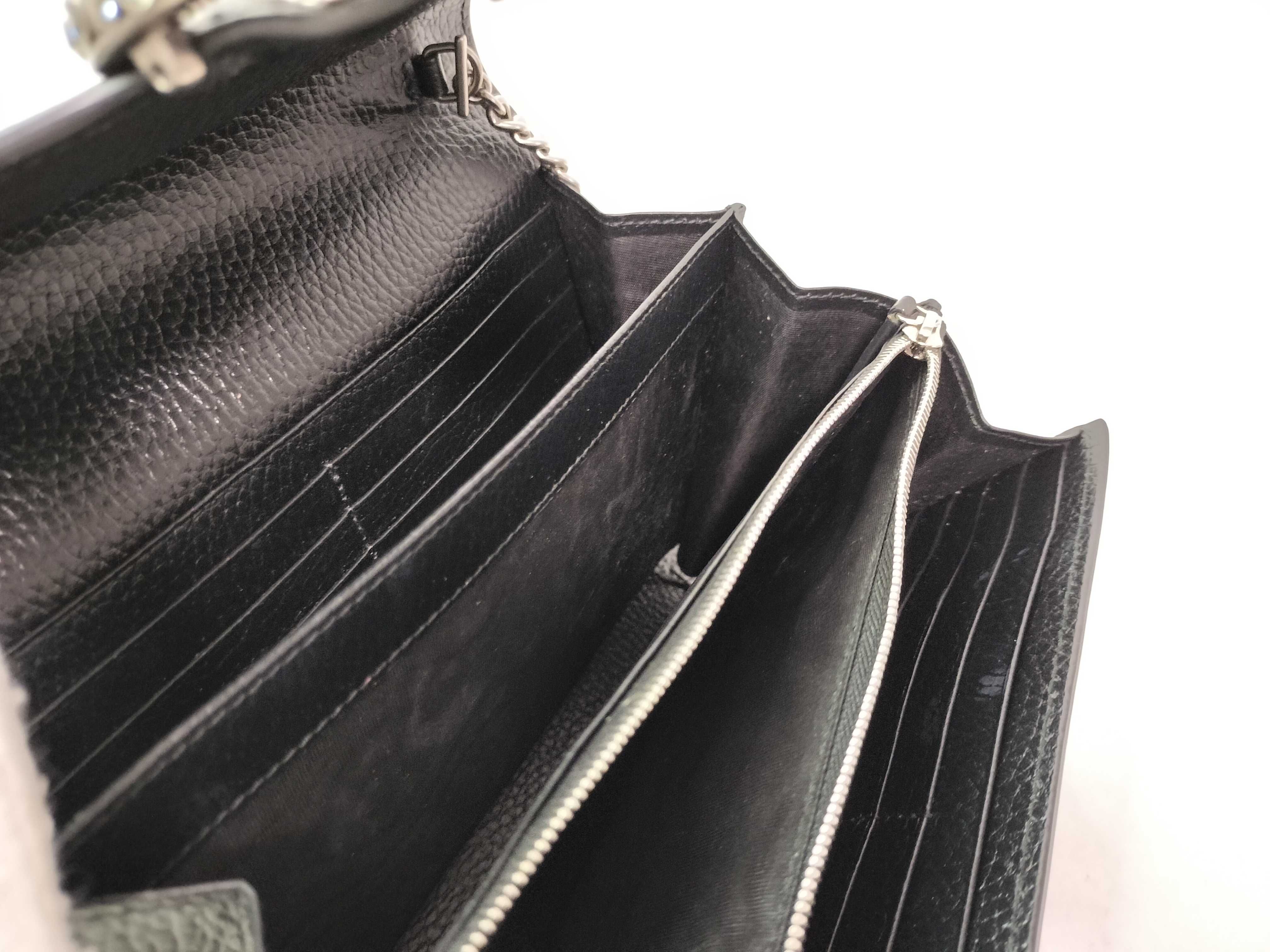Dionysus Chain Shoulder Bag, Mini Bag, Crossbody Bag, Leather, Black, Silver Hardware, Clutch Bag — view 14