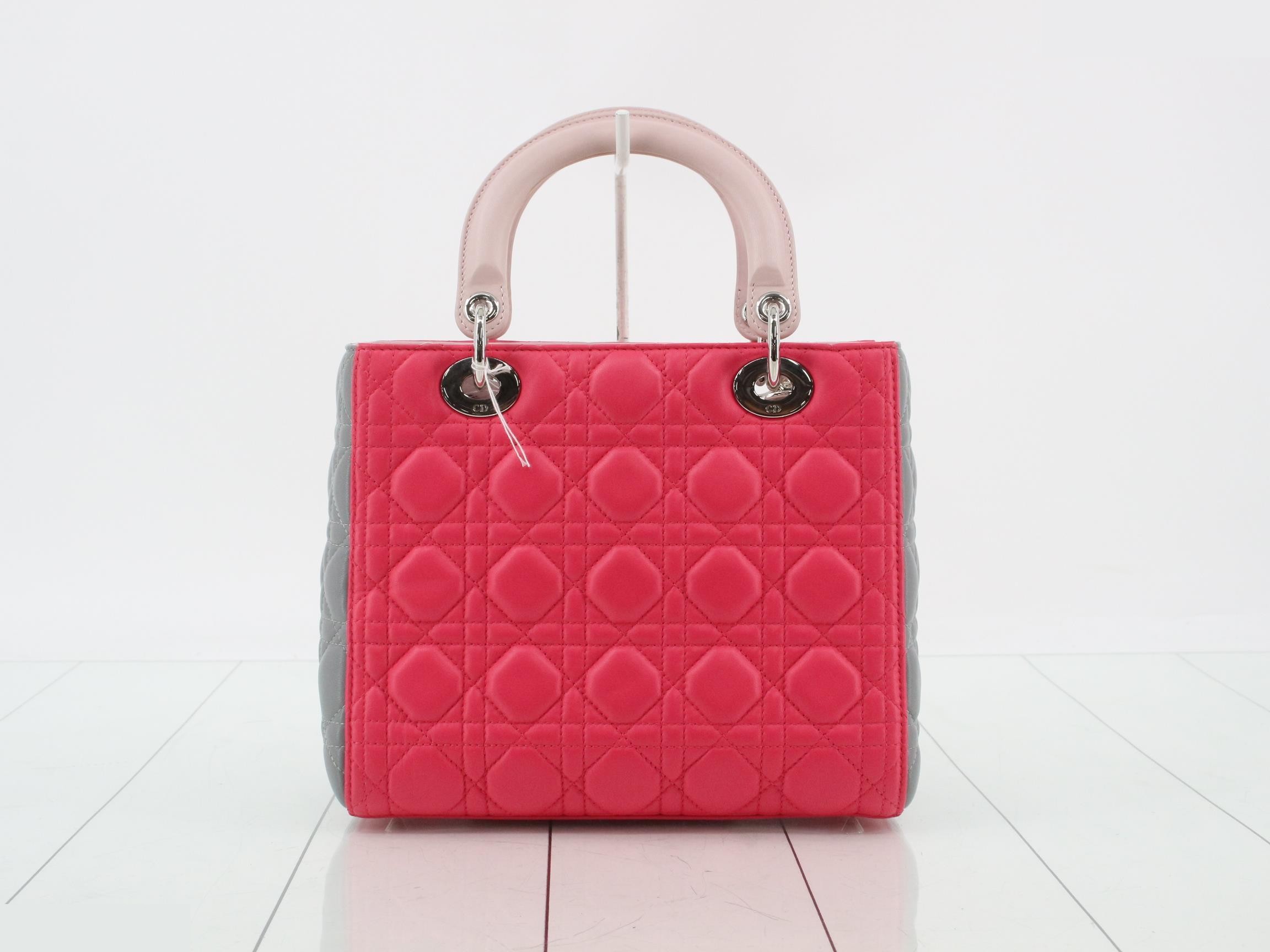 Lady Dior Cannage Lambskin 2-Way Handbag — view 2