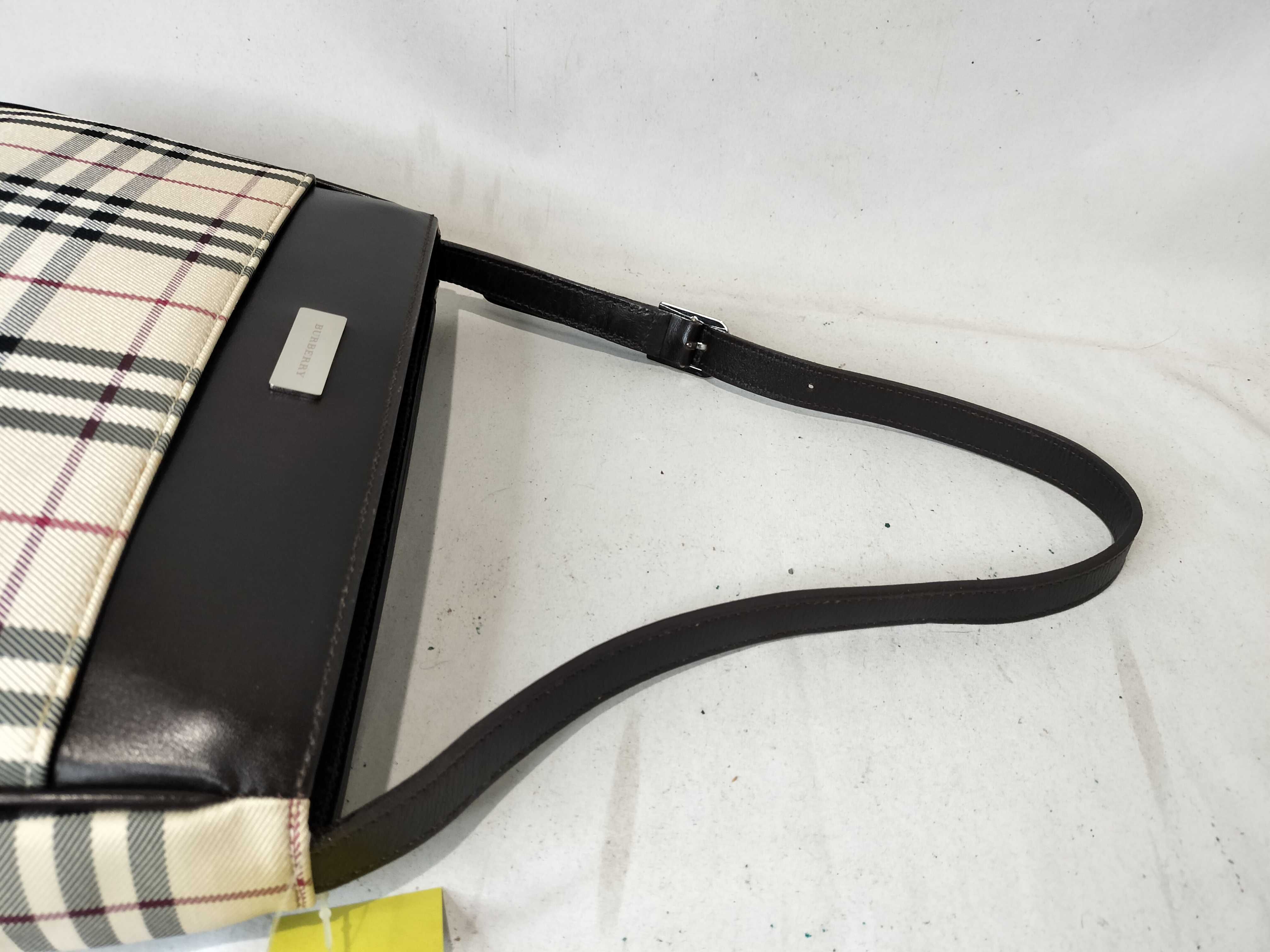 Leather x Canvas Shoulder Bag Nova Check Handbag — view 4