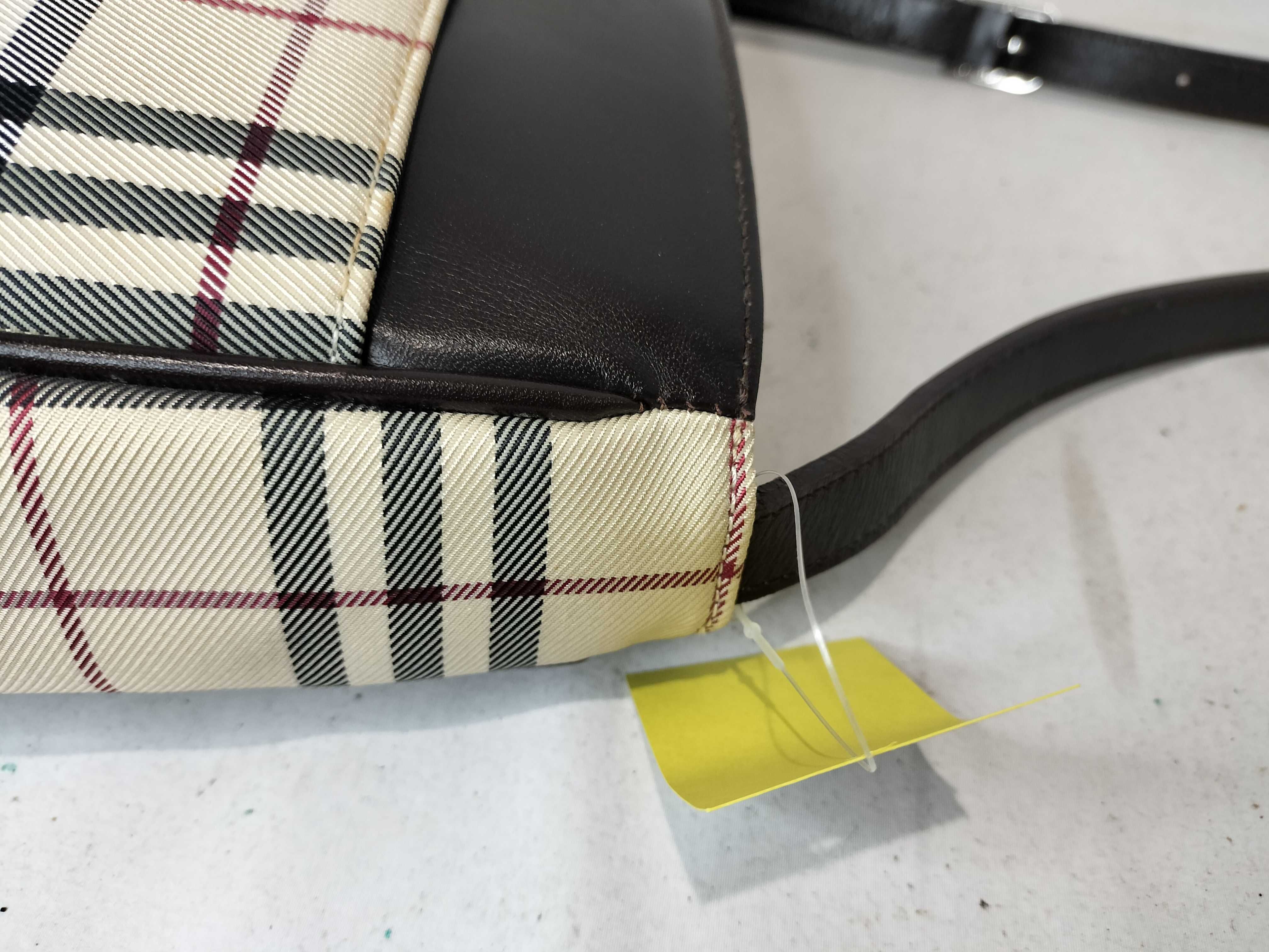 Leather x Canvas Shoulder Bag Nova Check Handbag — view 6
