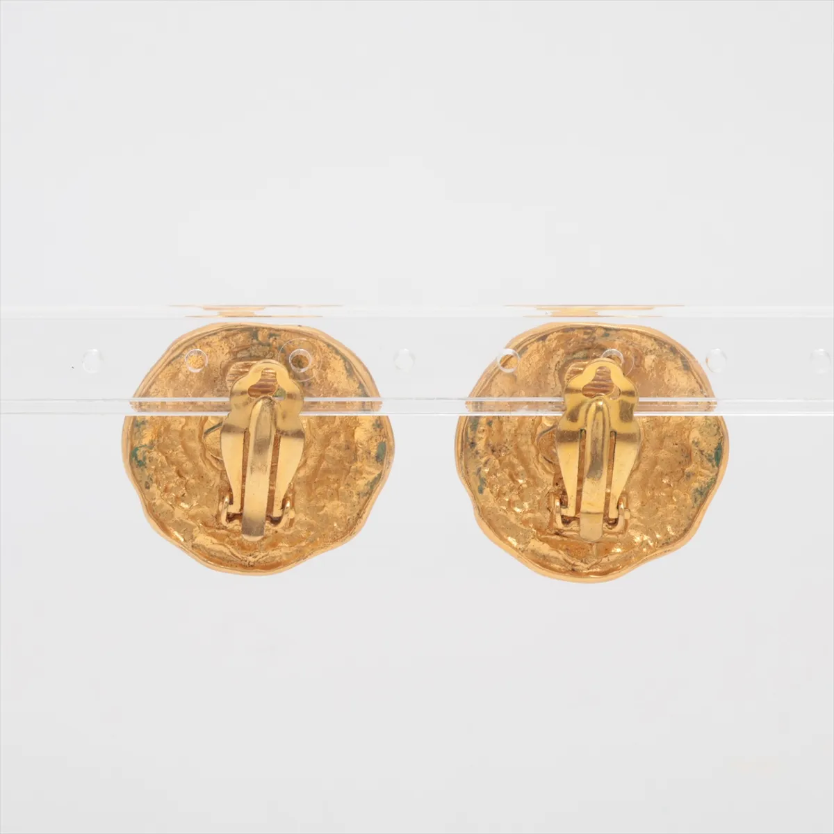 2460 Earrings (Pair) GP x Faux Pearl Gold. Shows — view 2