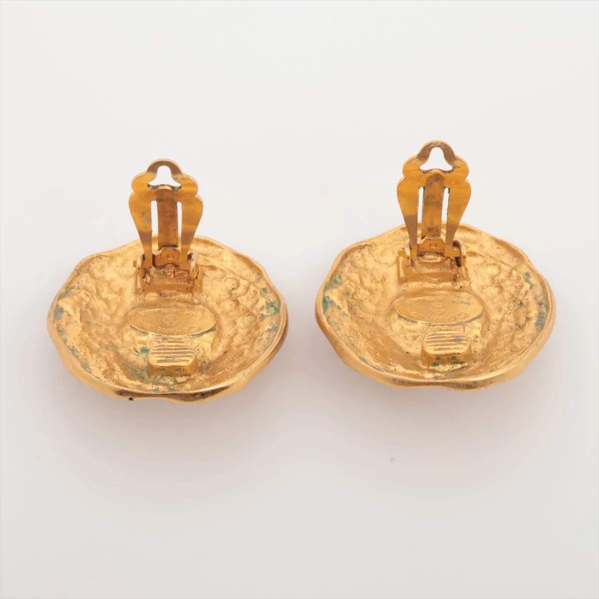 2460 Earrings (Pair) GP x Faux Pearl Gold. Shows — view 4