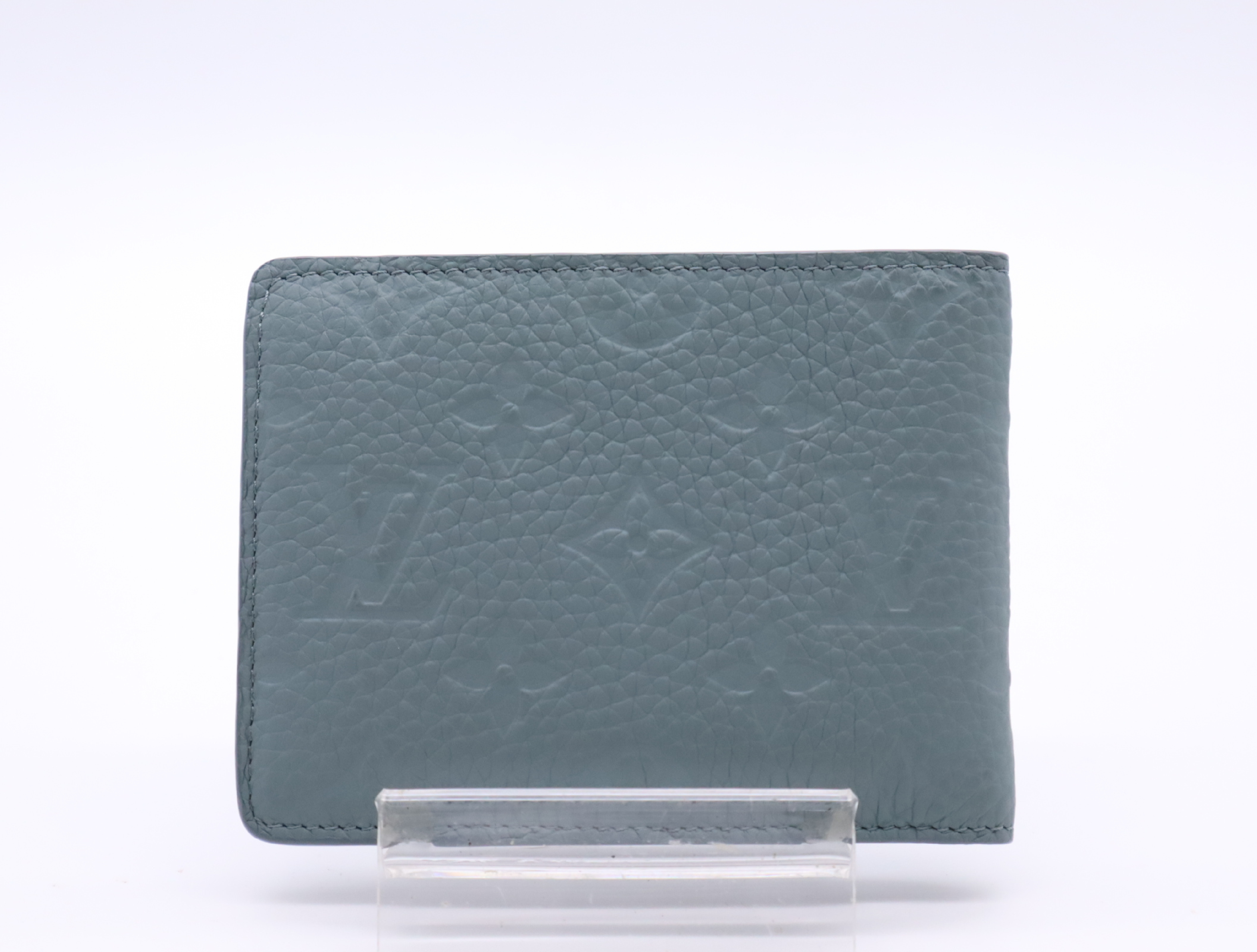M14252 Taurillon Portefeuille Multiple Reversestone Compact Wallet Vert (with dust bag) — view 2