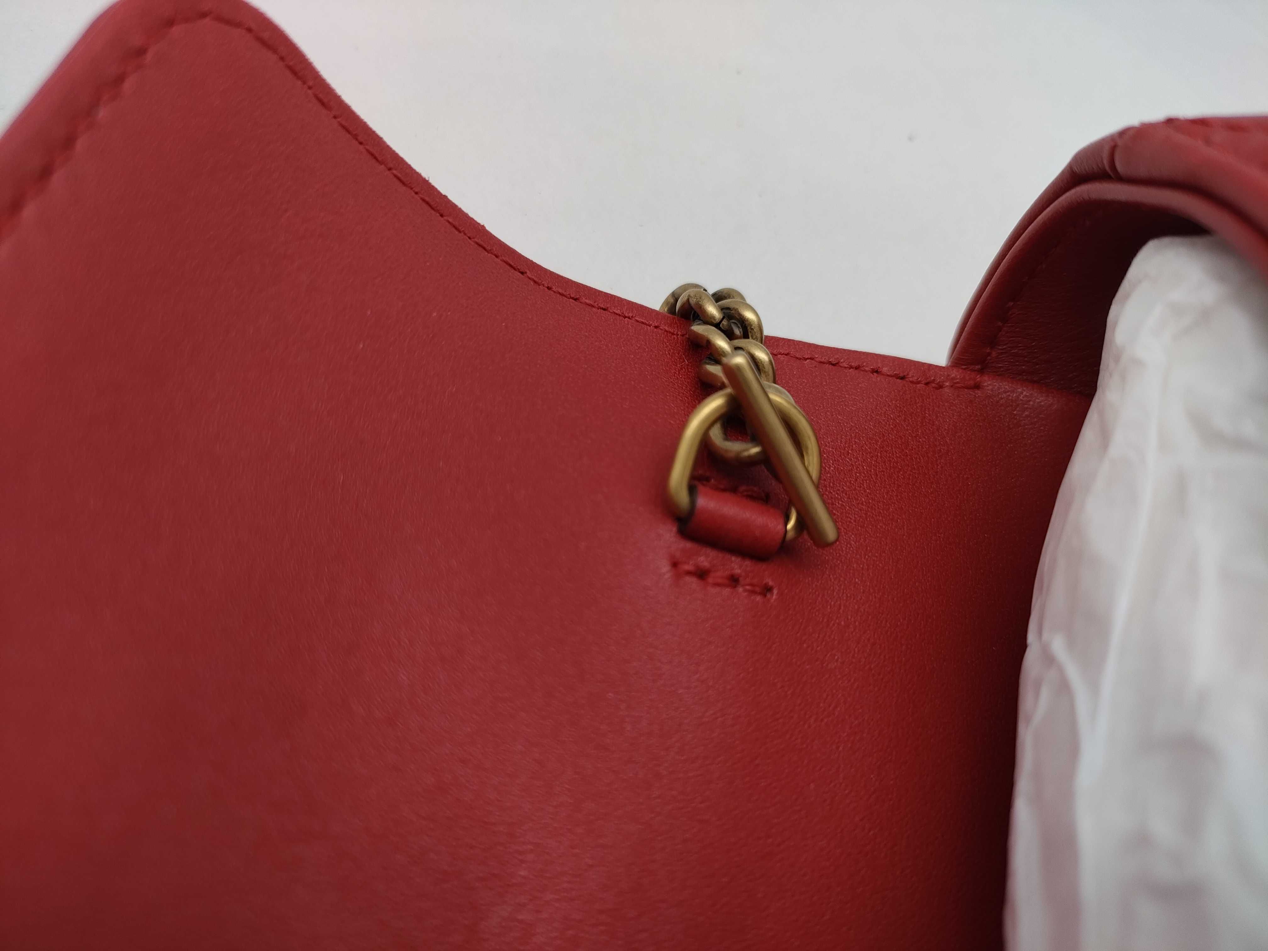 GG Marmont Leather Chain Shoulder Bag, Red, 476433 (Shoulder Bag) — view 5