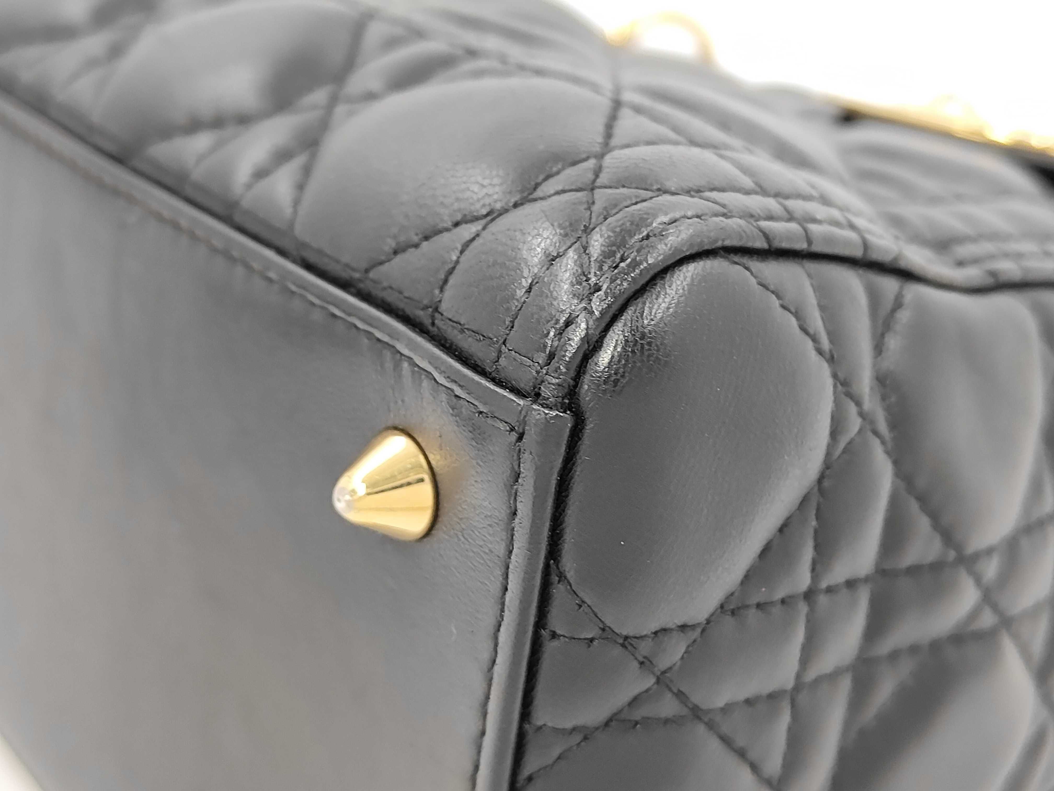 Lady Dior Lambskin Black GP Handbag — view 7