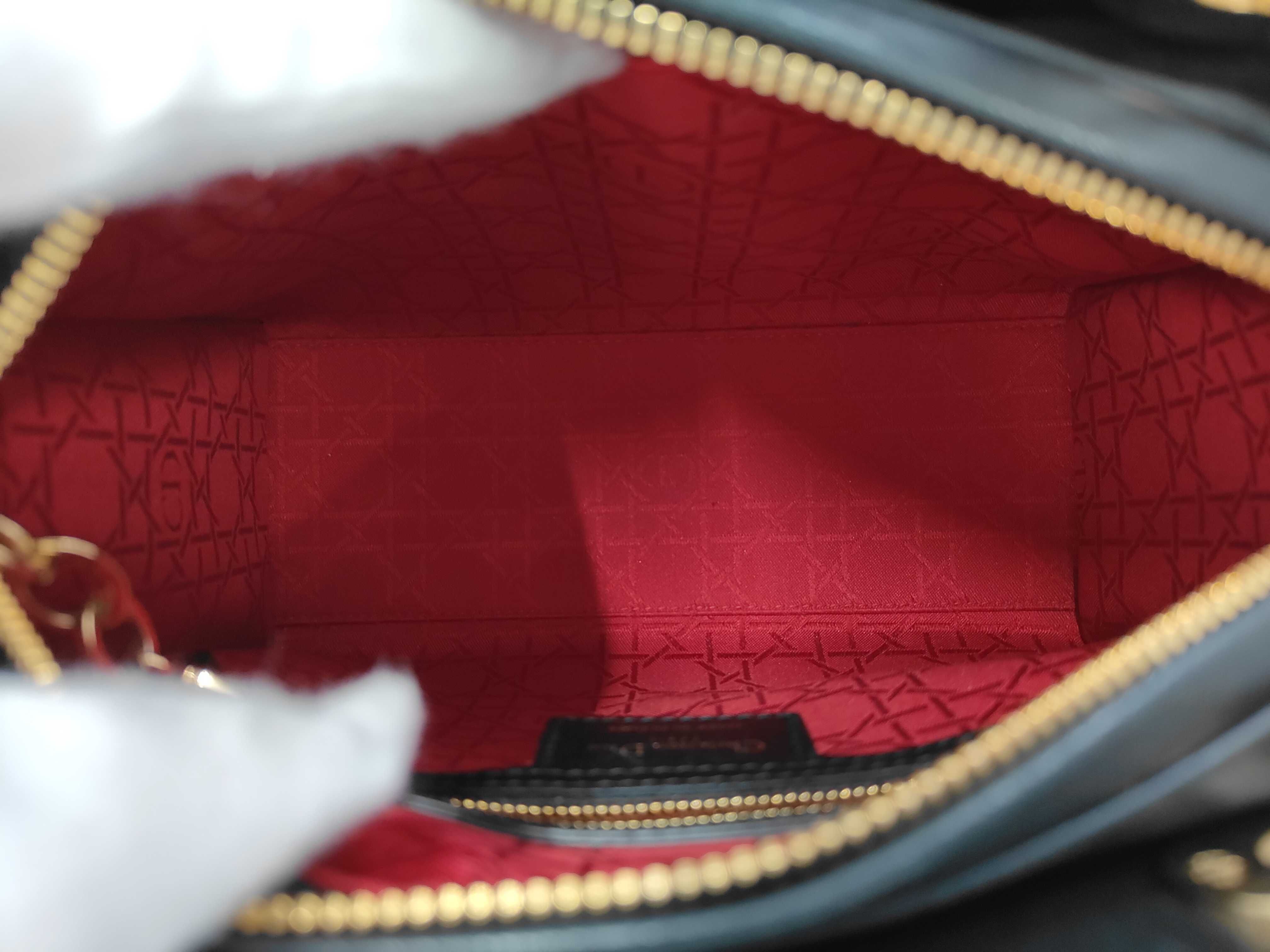Lady Dior Lambskin Black GP Handbag — view 8